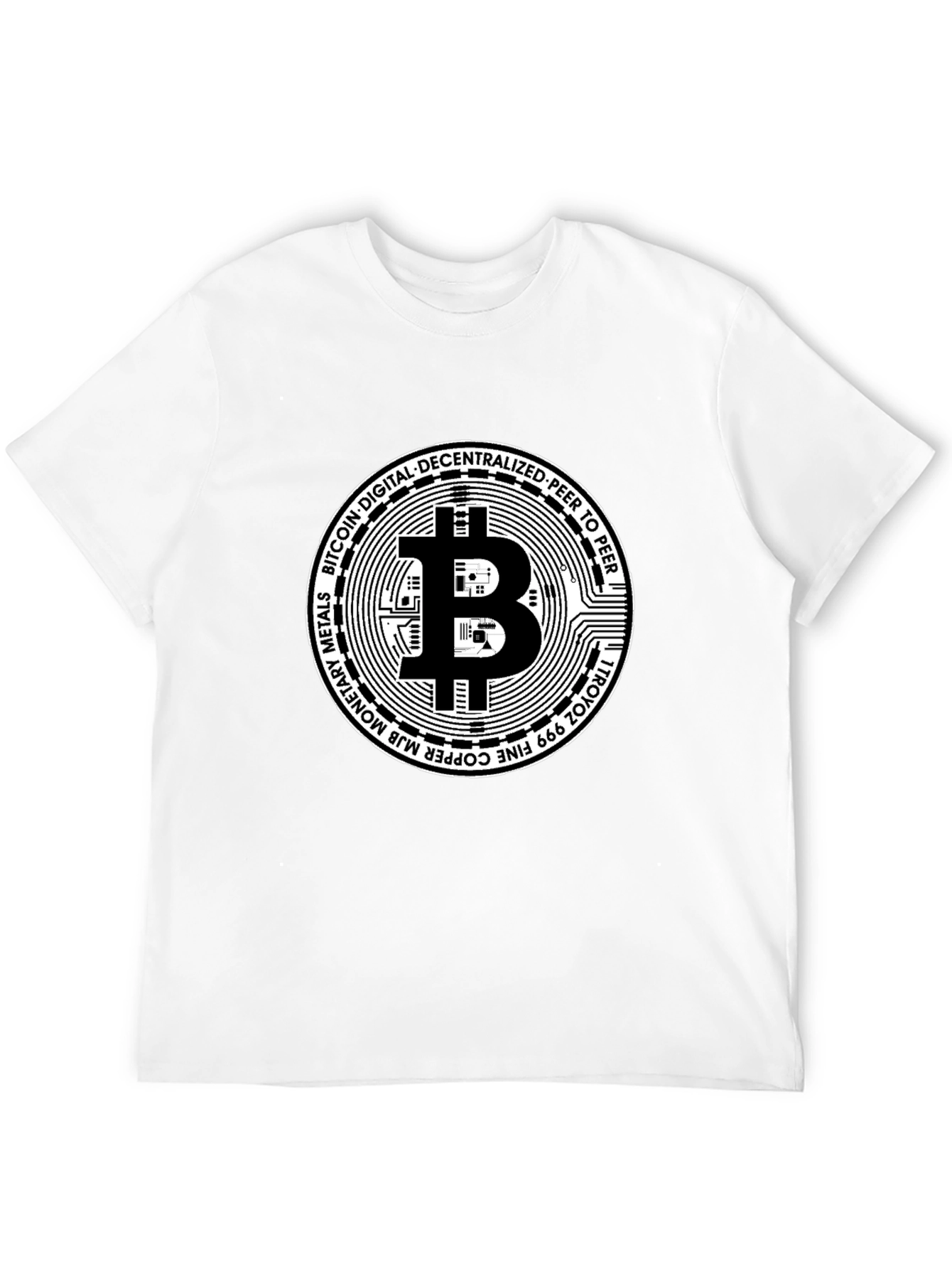 Bitcoin Cryptocurrency Black Graphic T-Shirt
