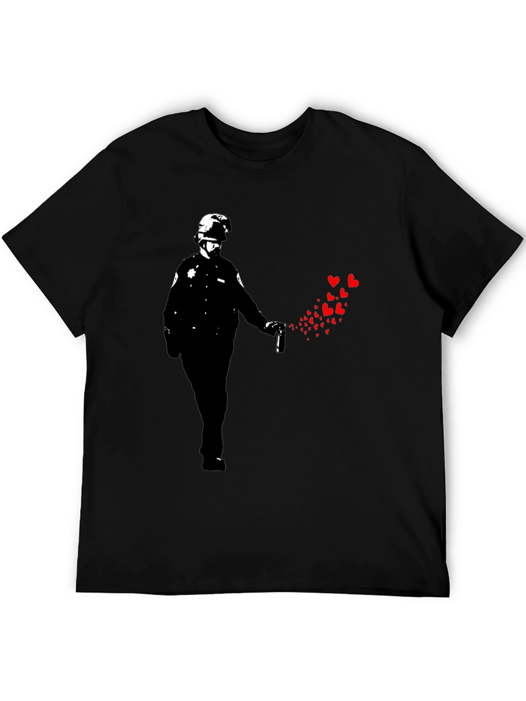 Banksy Riot Cop Heart T-Shirt