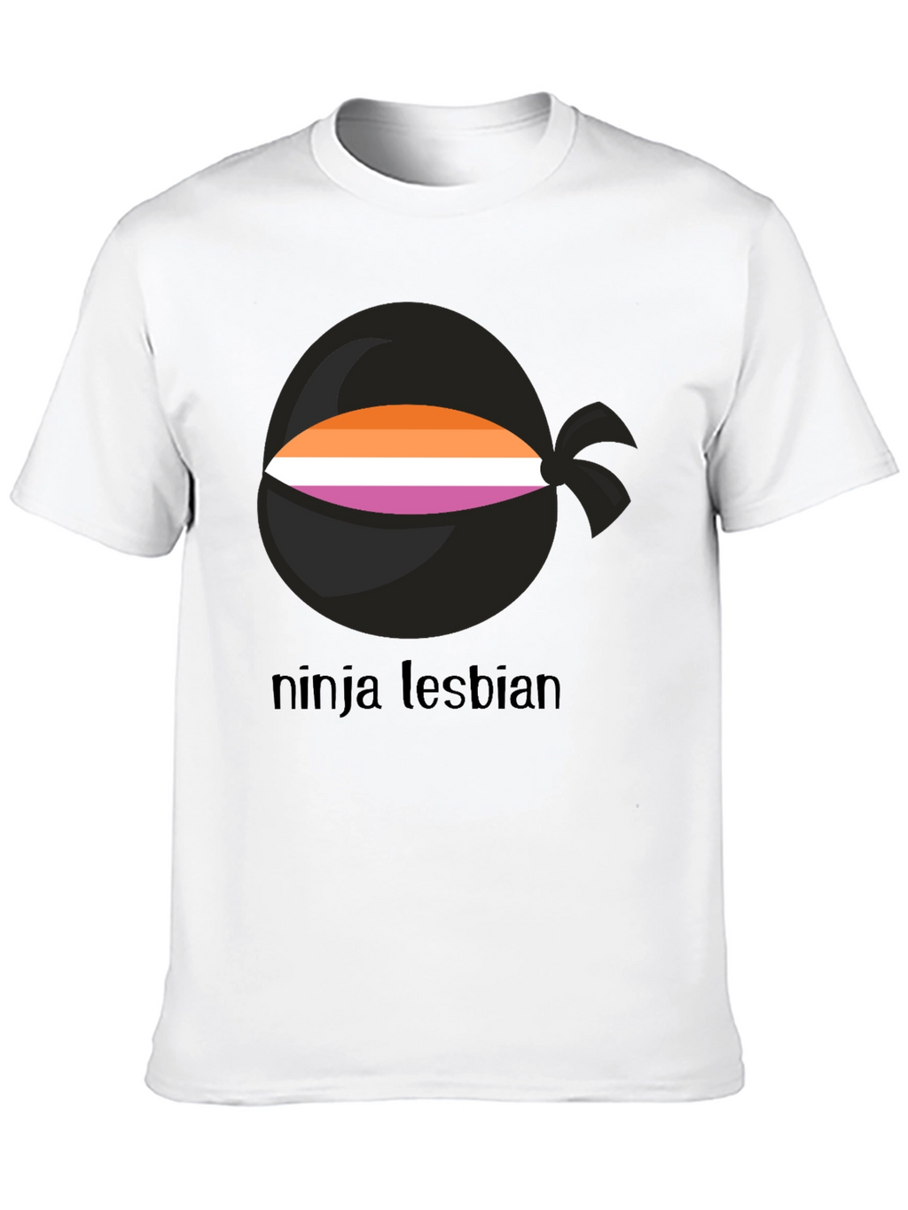 Ninja Lesbian Pride T-Shirt - Black Tee
