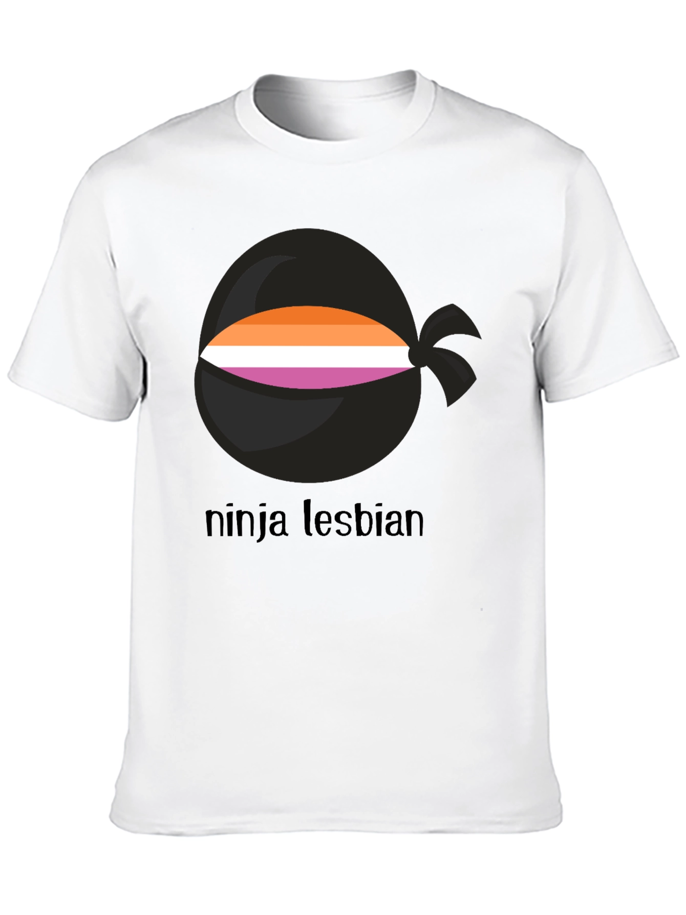 Ninja Lesbian Pride T-Shirt - Black Tee