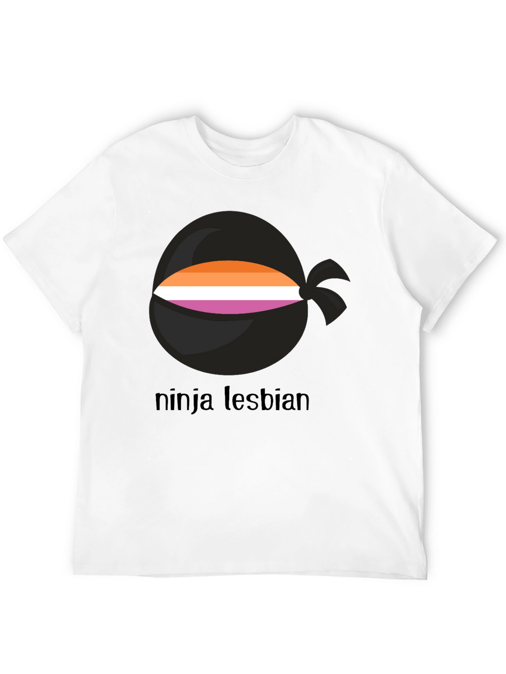 Ninja Lesbian Pride T-Shirt - Black Tee
