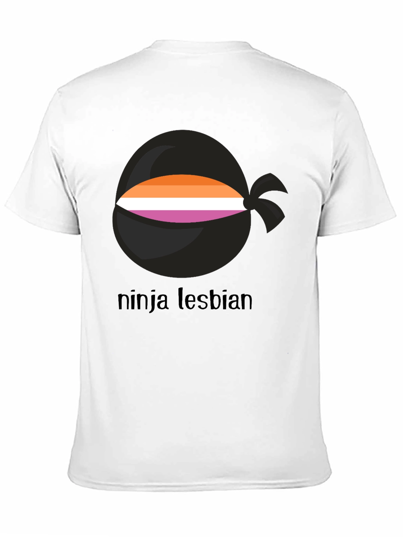 Ninja Lesbian Pride T-Shirt - Black Tee