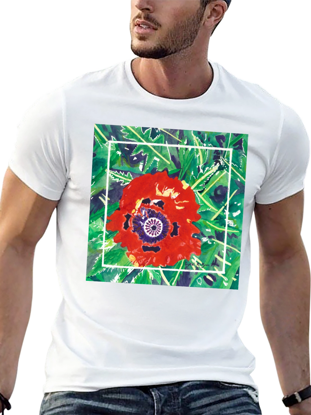 Floral Graphic T-Shirt - Unique Artistic Print