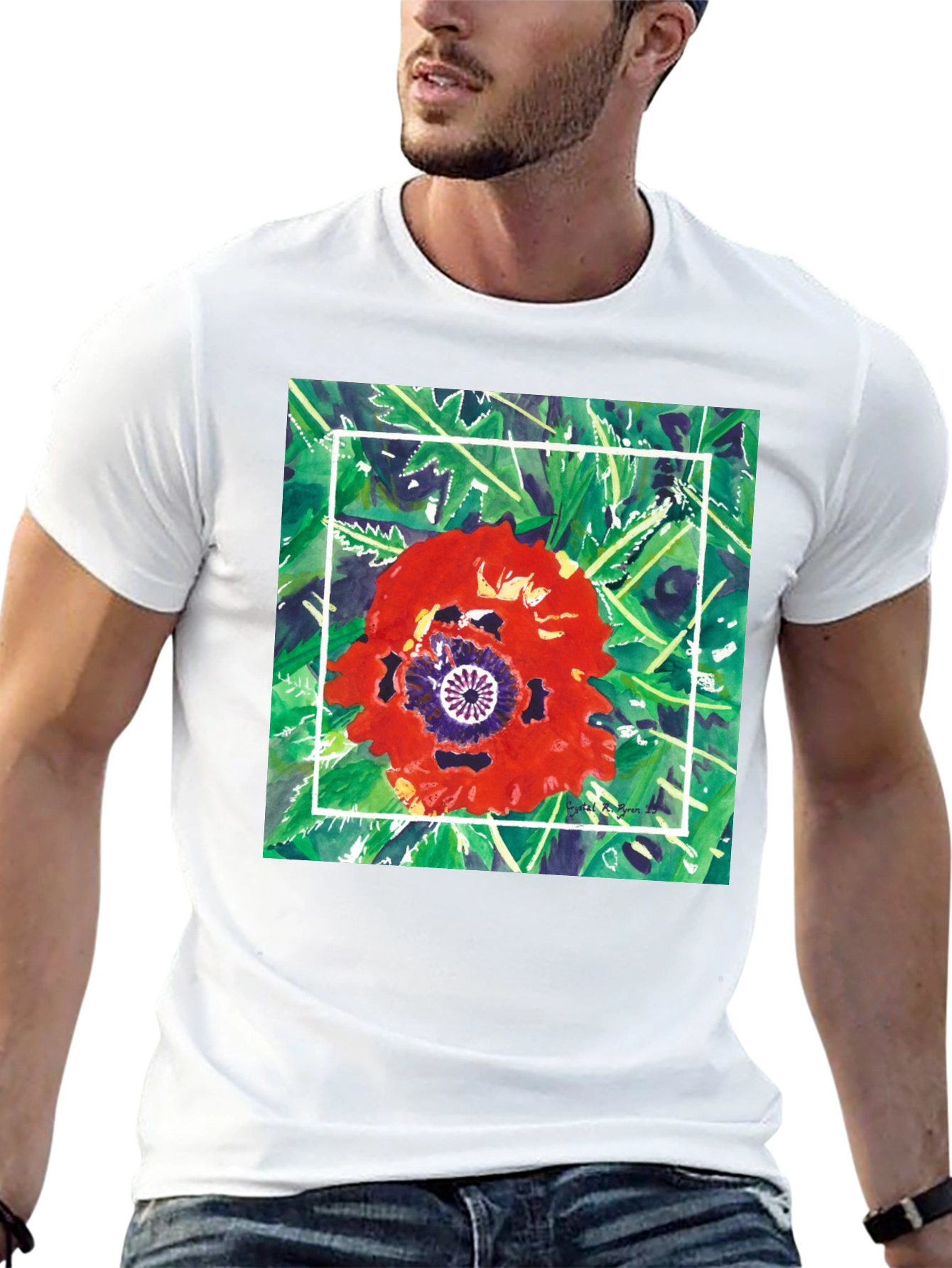 Floral Graphic T-Shirt - Unique Artistic Print