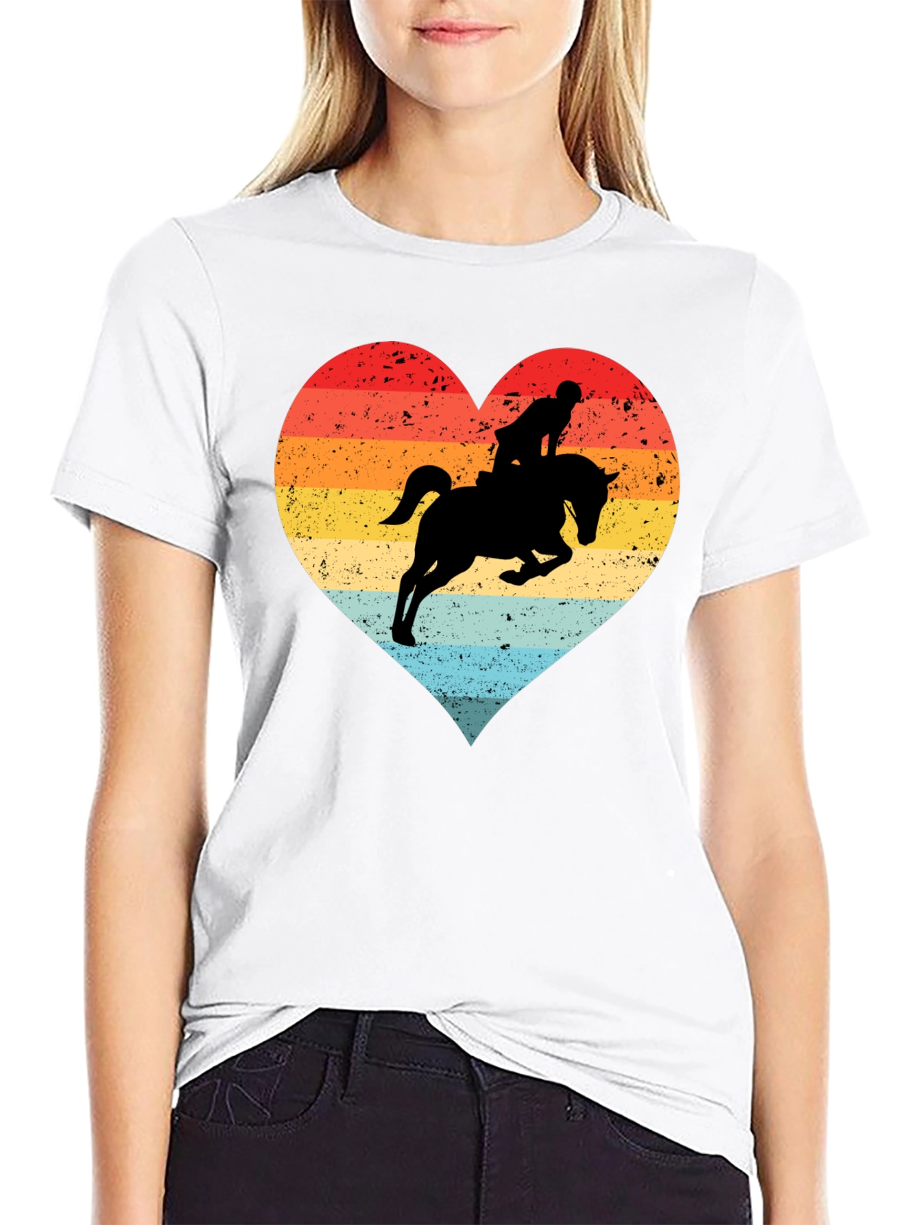 Equestrian Heart T-Shirt - Horse Riding Love Tee
