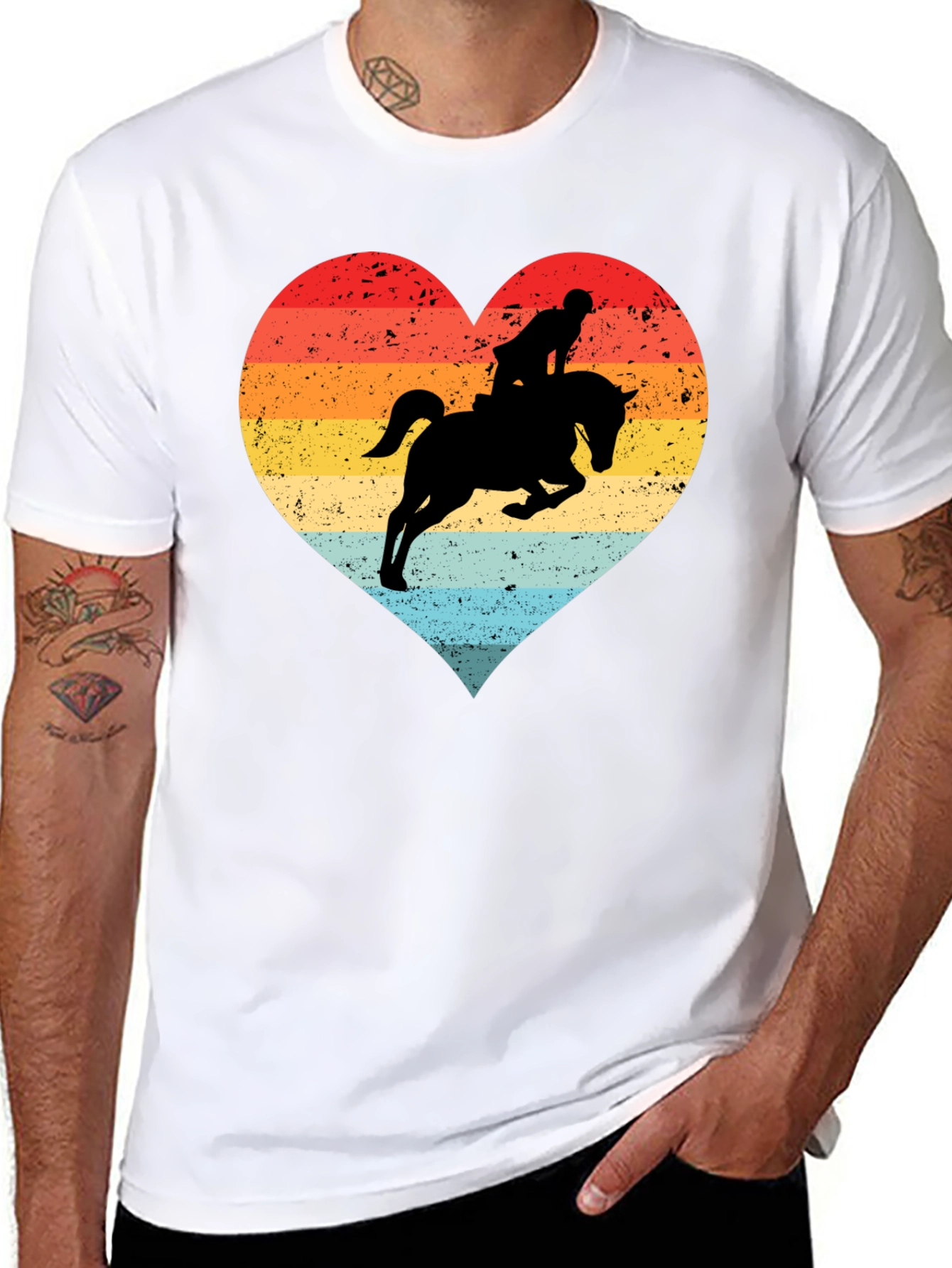 Equestrian Heart T-Shirt - Horse Riding Love Tee