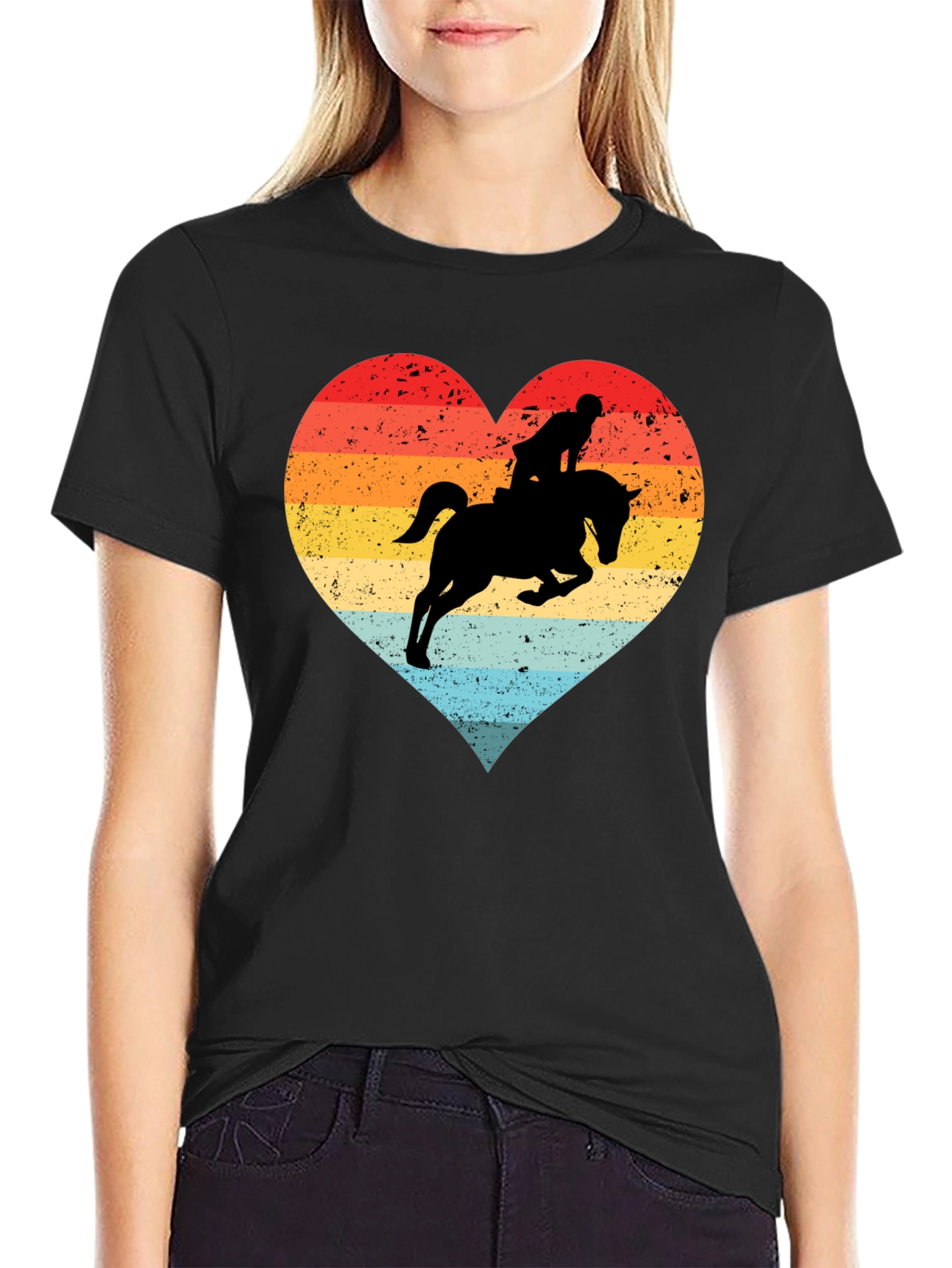 Equestrian Heart T-Shirt - Horse Riding Love Tee