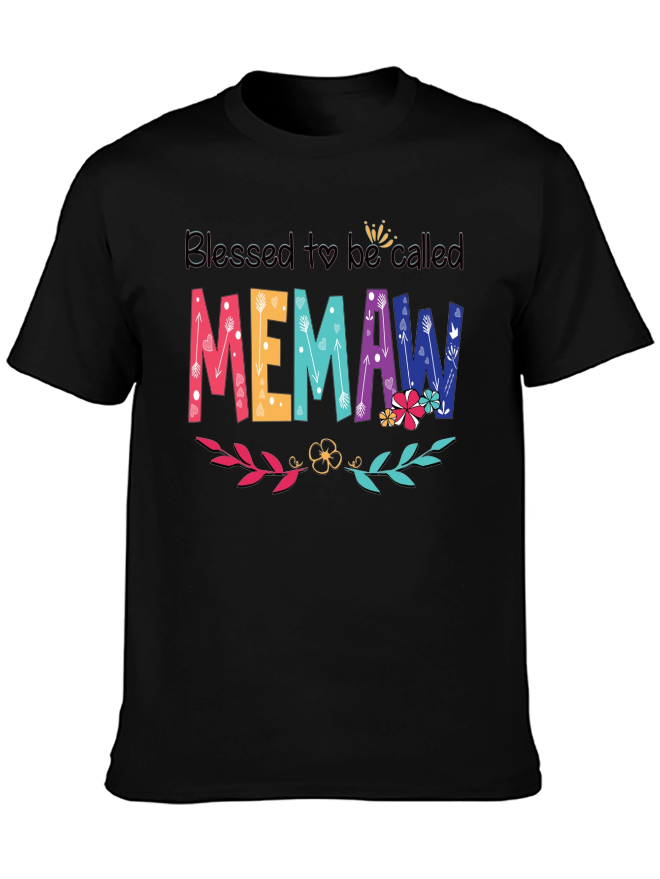 Blessed Memaw T-Shirt - Floral Graphic Tee