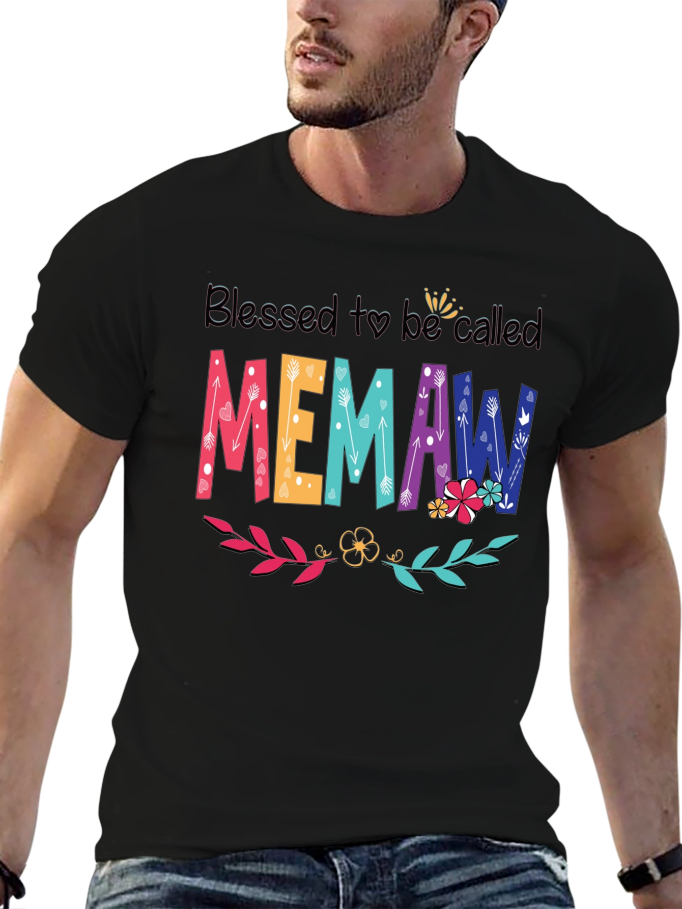 Blessed Memaw T-Shirt - Floral Graphic Tee