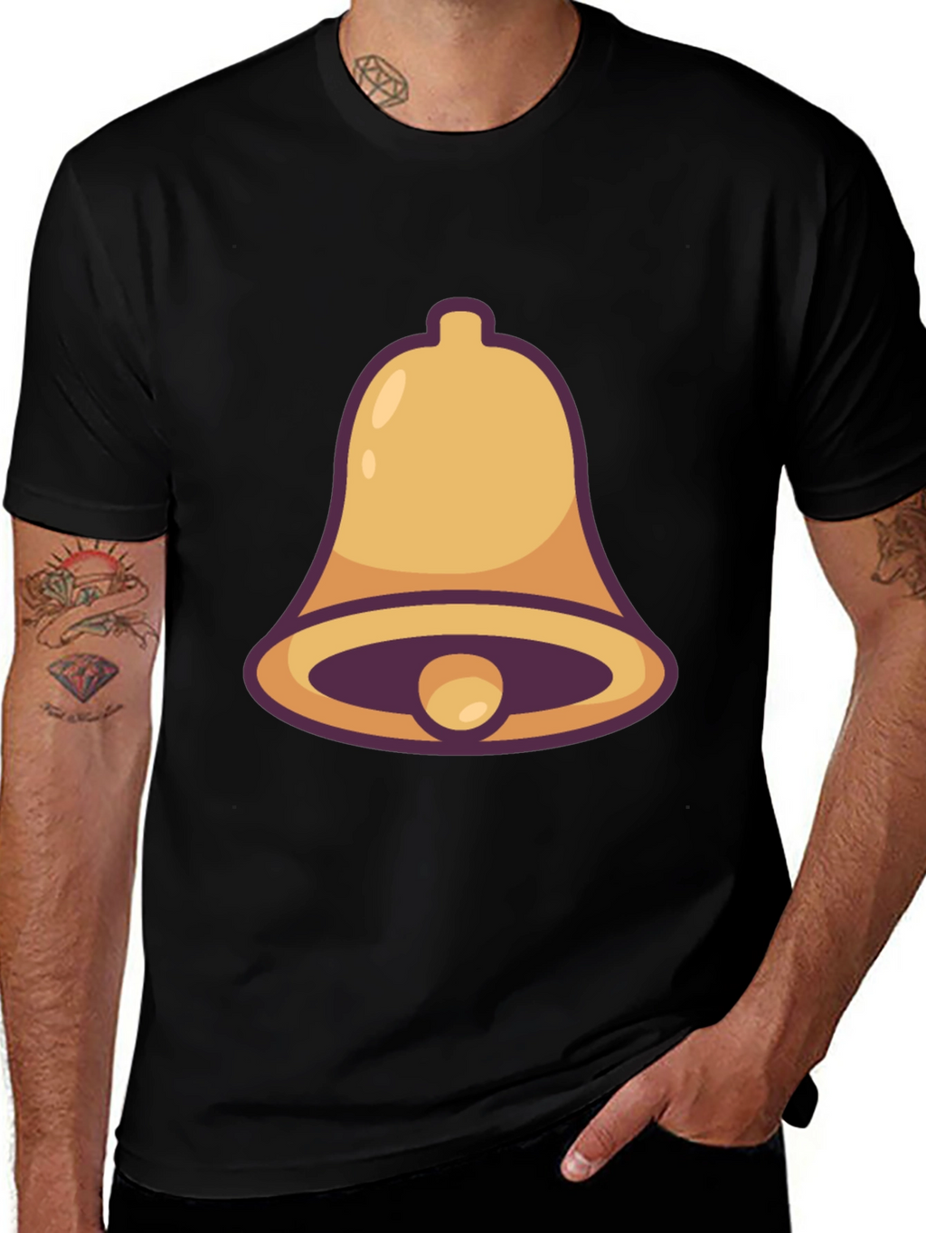Bell Graphic Tee - Black Cotton Blend