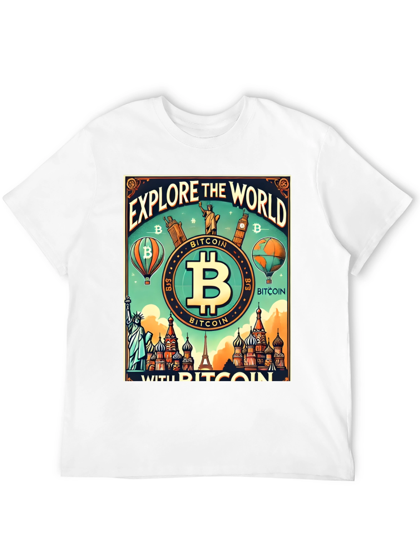 Bitcoin Travel T-Shirt: Explore The World with Crypto