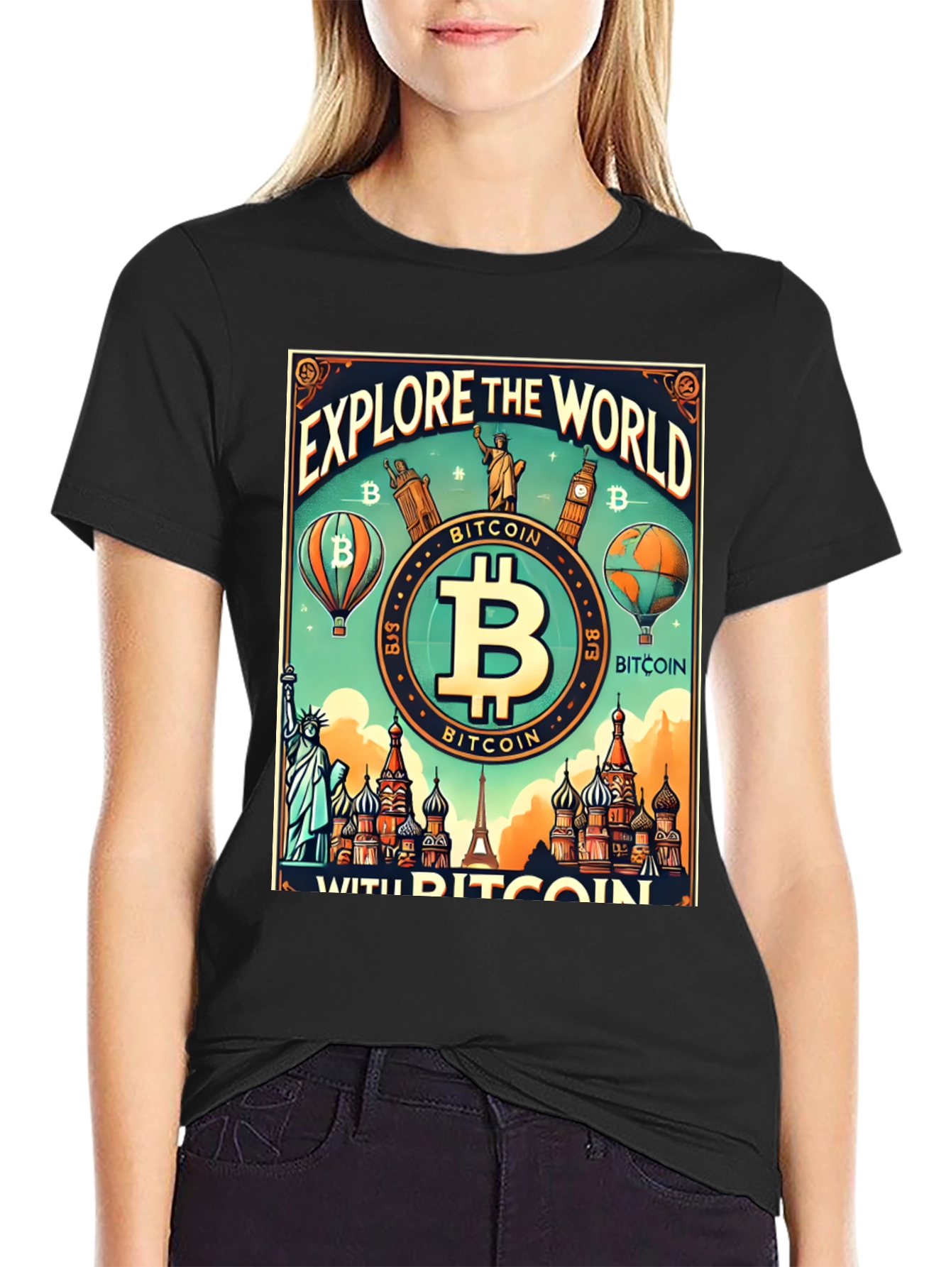 Bitcoin Travel T-Shirt: Explore The World with Crypto