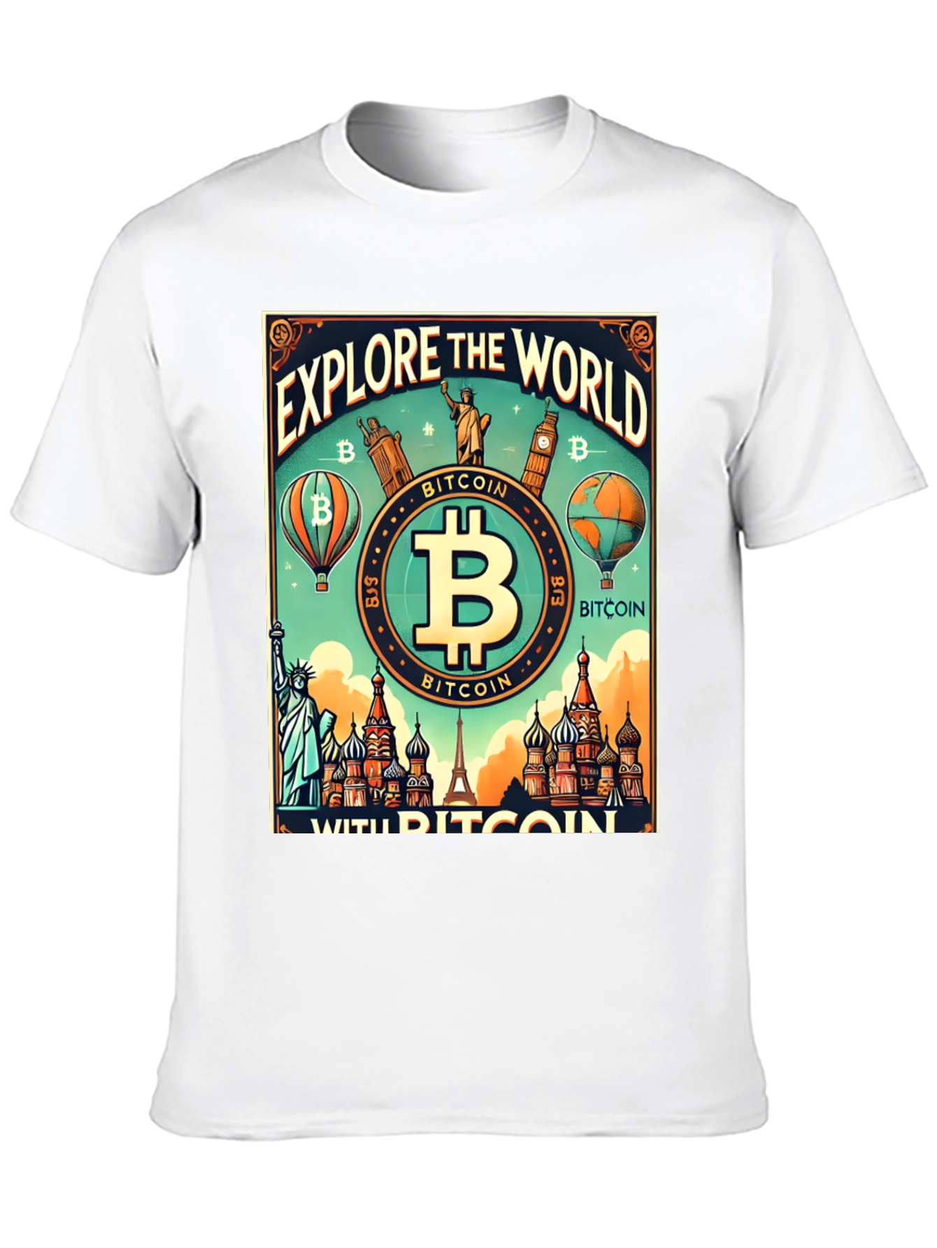 Bitcoin Travel T-Shirt: Explore The World with Crypto