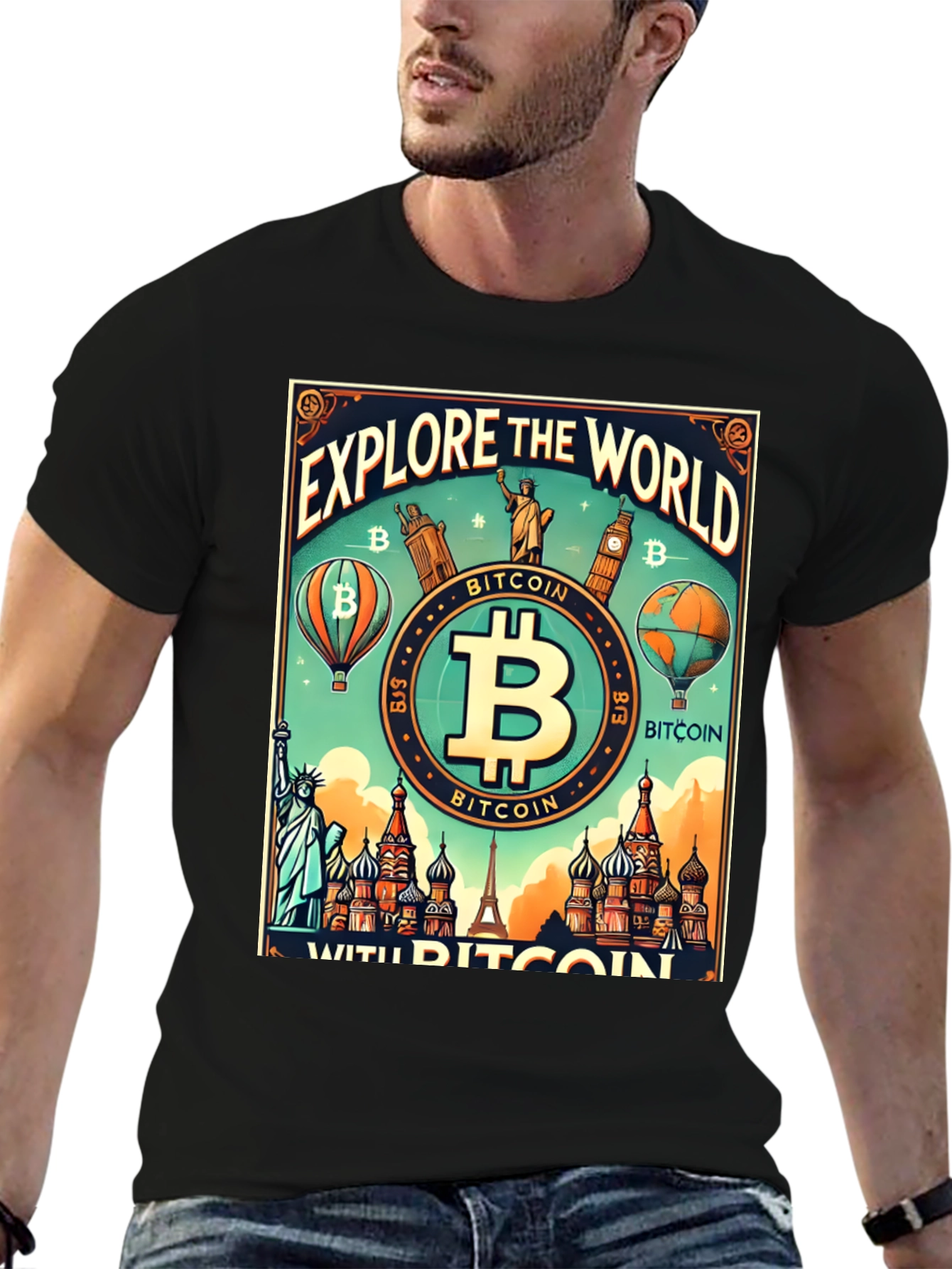 Bitcoin Travel T-Shirt: Explore The World with Crypto