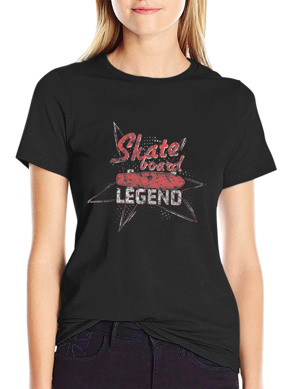 Skateboard Legend Graphic Black T-Shirt