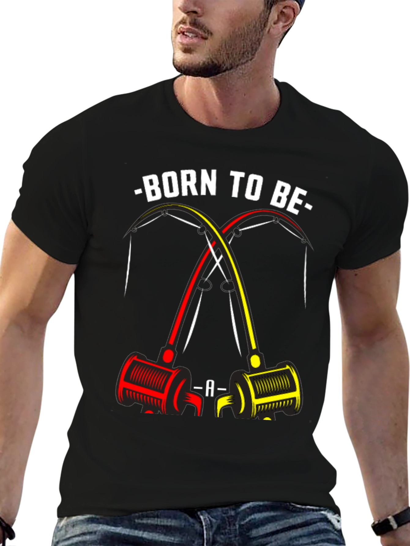 Born to Be A Fisherman T-Shirt - Black