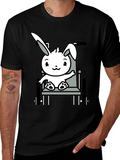 Bunny Wheelchair T-Shirt: Adorable Animal Graphic Tee