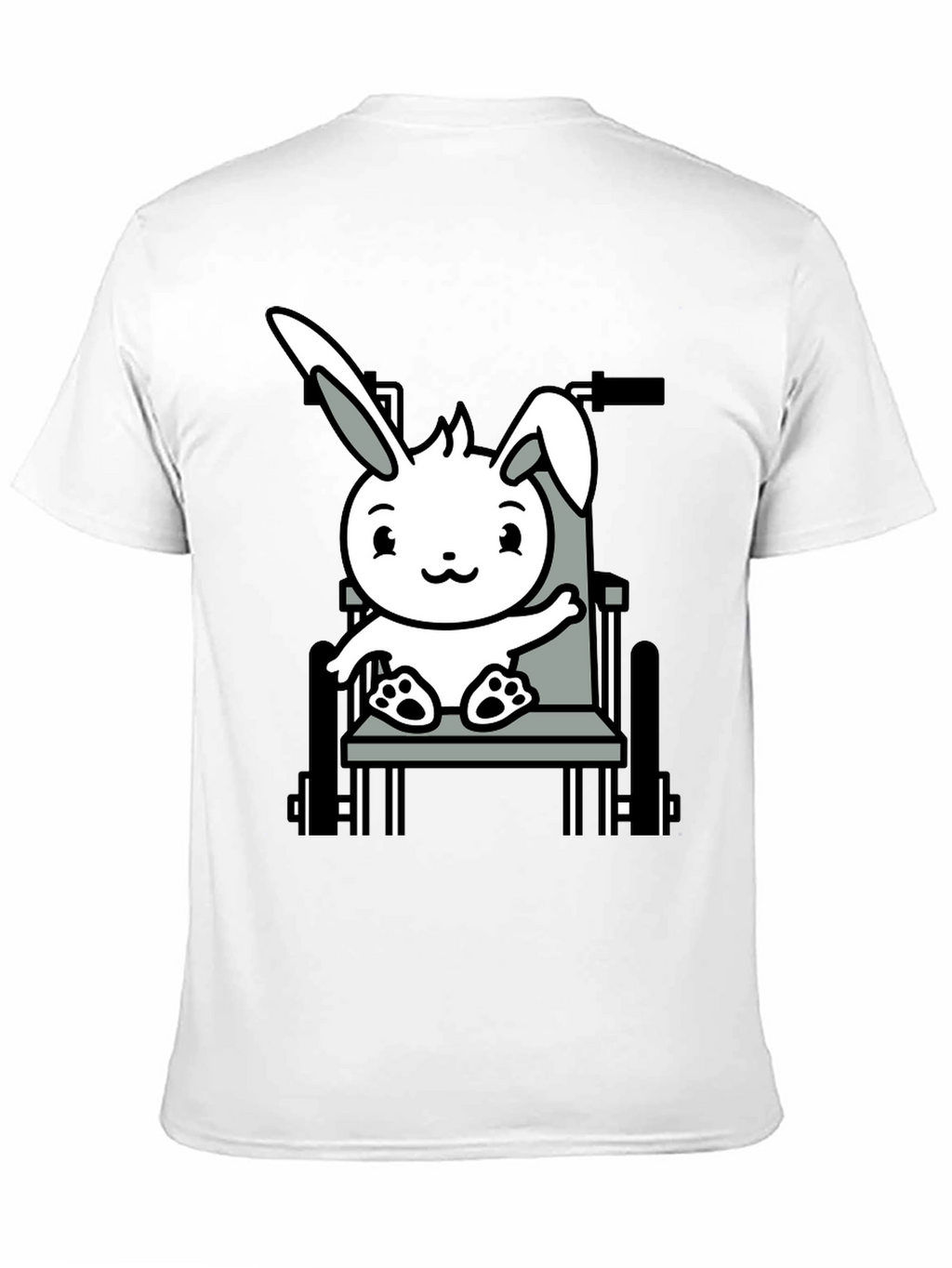 Bunny Wheelchair T-Shirt: Adorable Animal Graphic Tee
