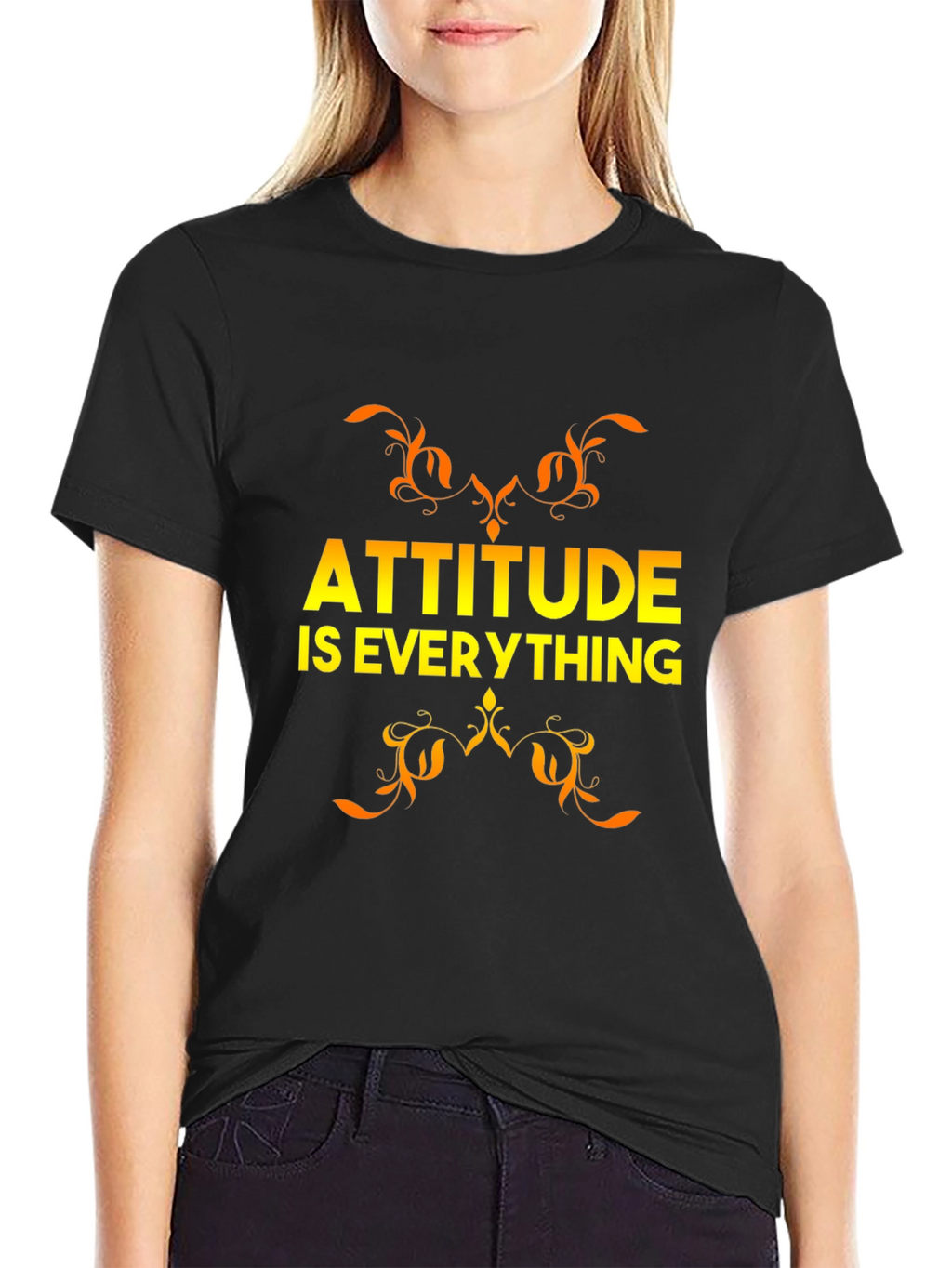 Attitude is Everything Graphic Tee - Black