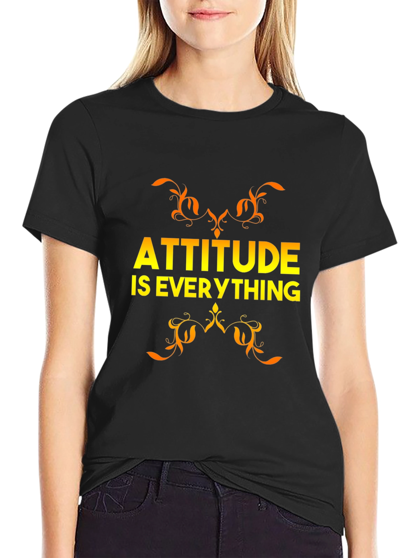 Attitude is Everything Graphic Tee - Black
