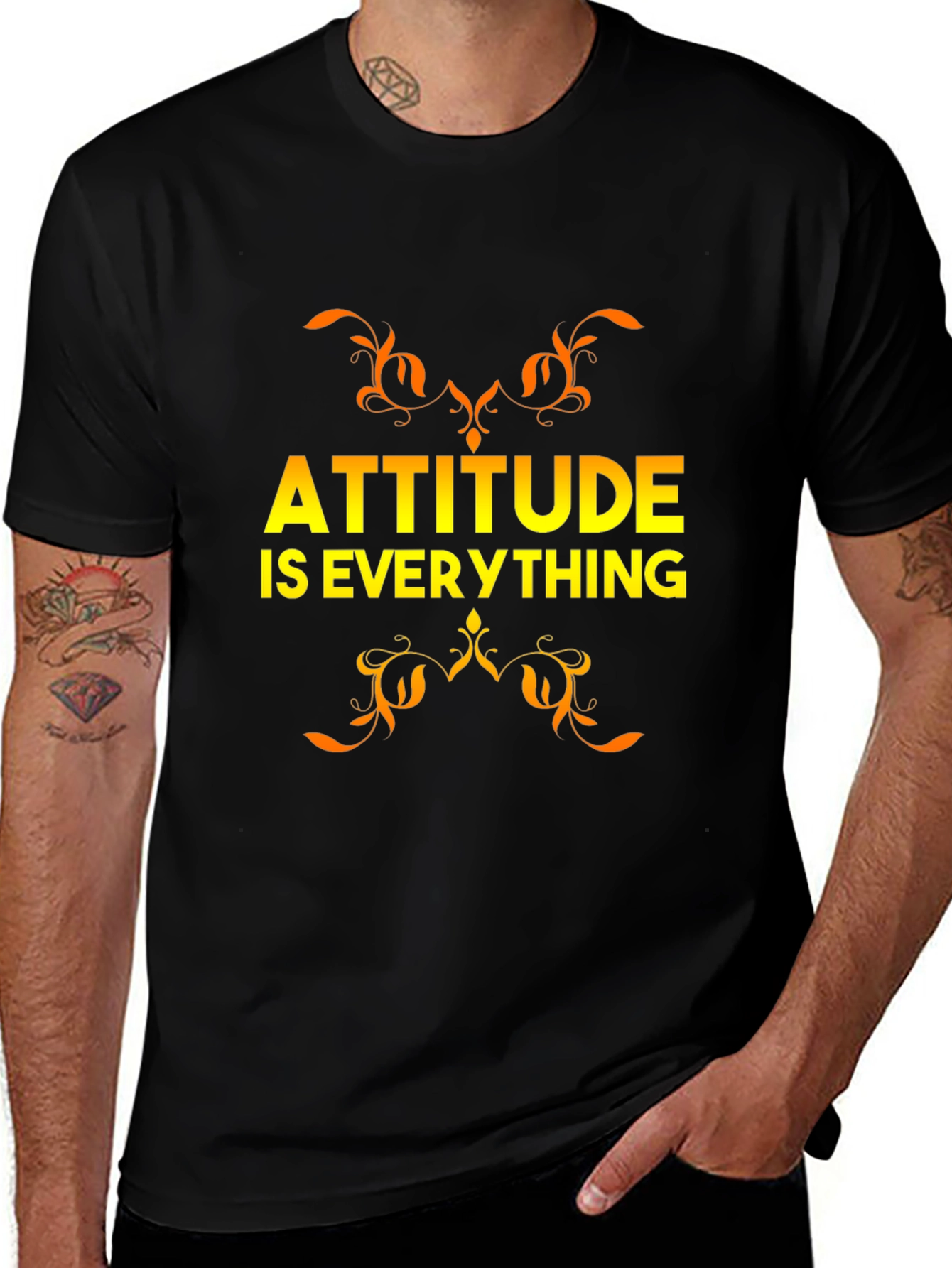 Attitude is Everything Graphic Tee - Black