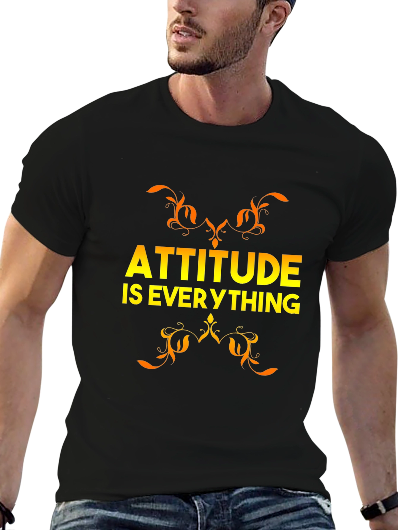 Attitude is Everything Graphic Tee - Black