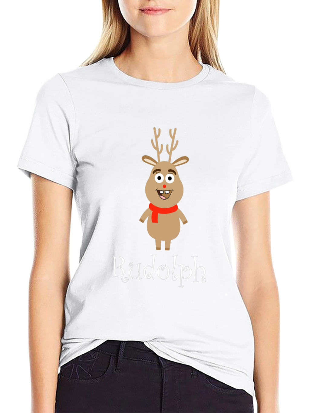 Rudolph Reindeer Graphic T-Shirt - Holiday Apparel
