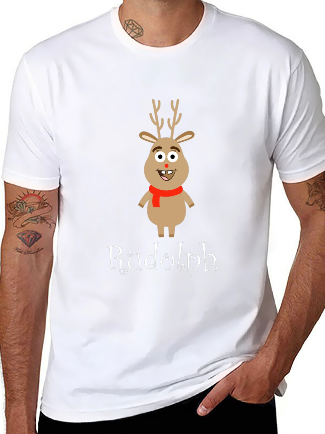 Rudolph Reindeer Graphic T-Shirt - Holiday Apparel