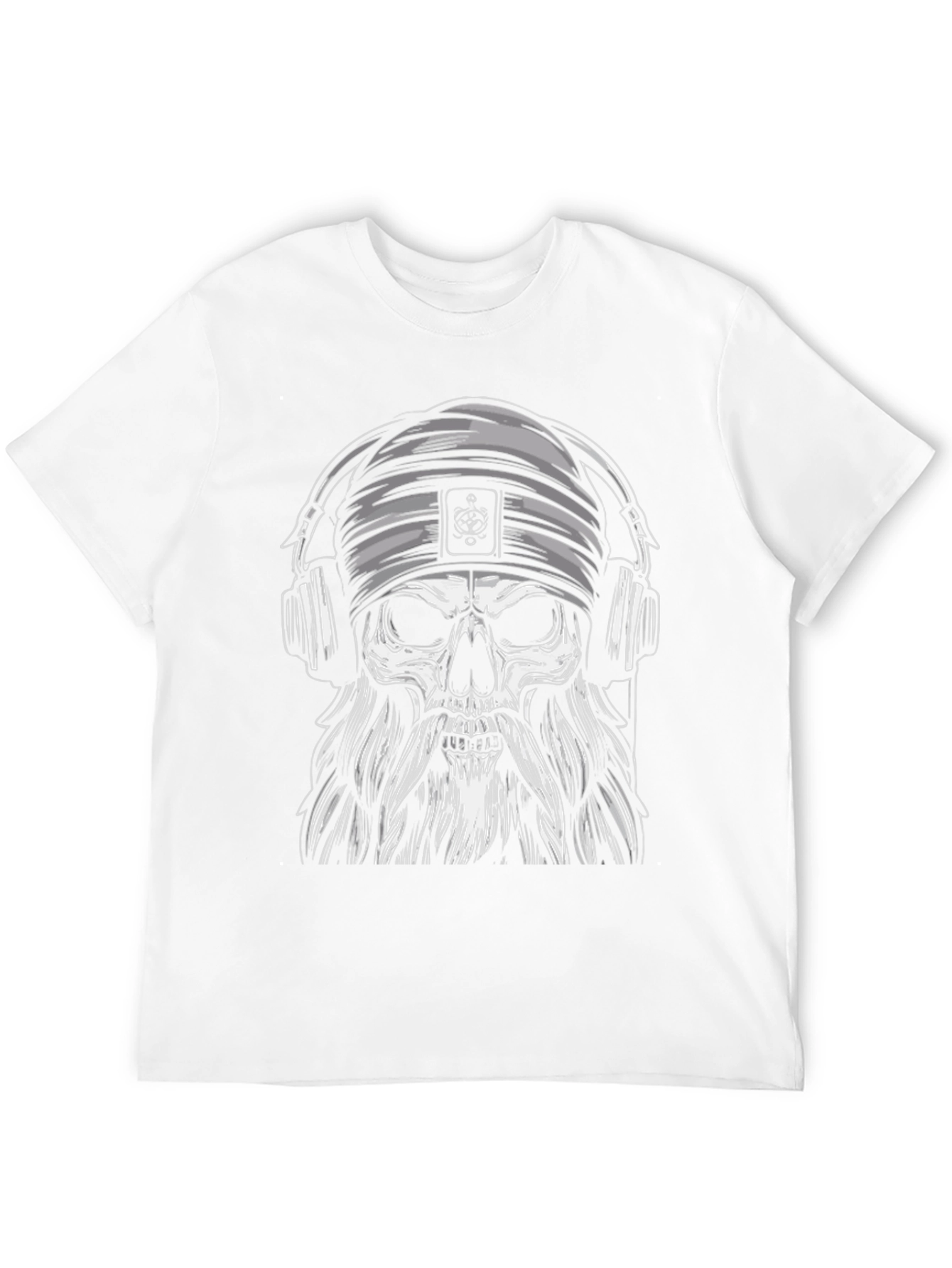 Skull with Headphones Graphic Tee