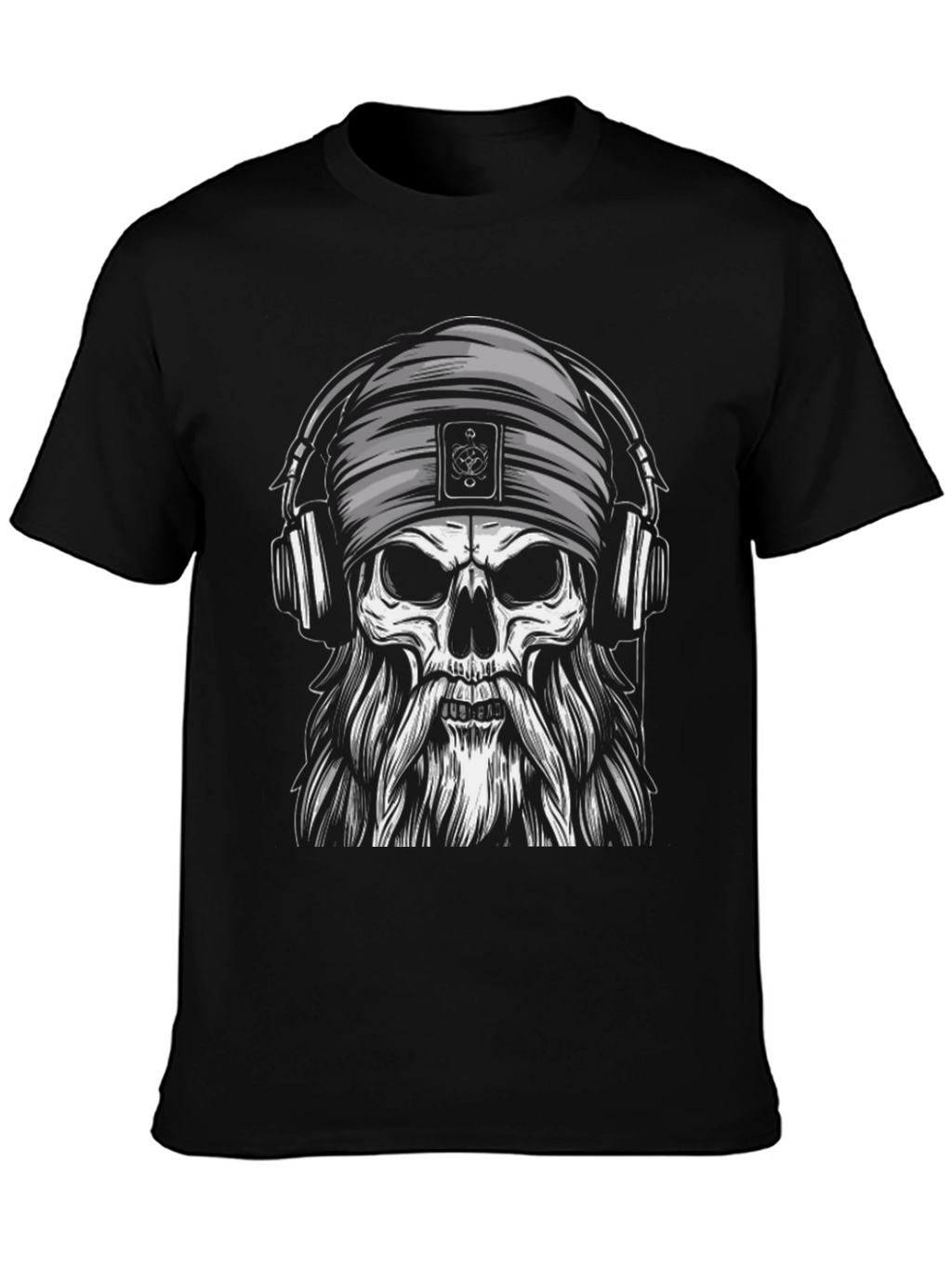 Skull with Headphones Graphic Tee