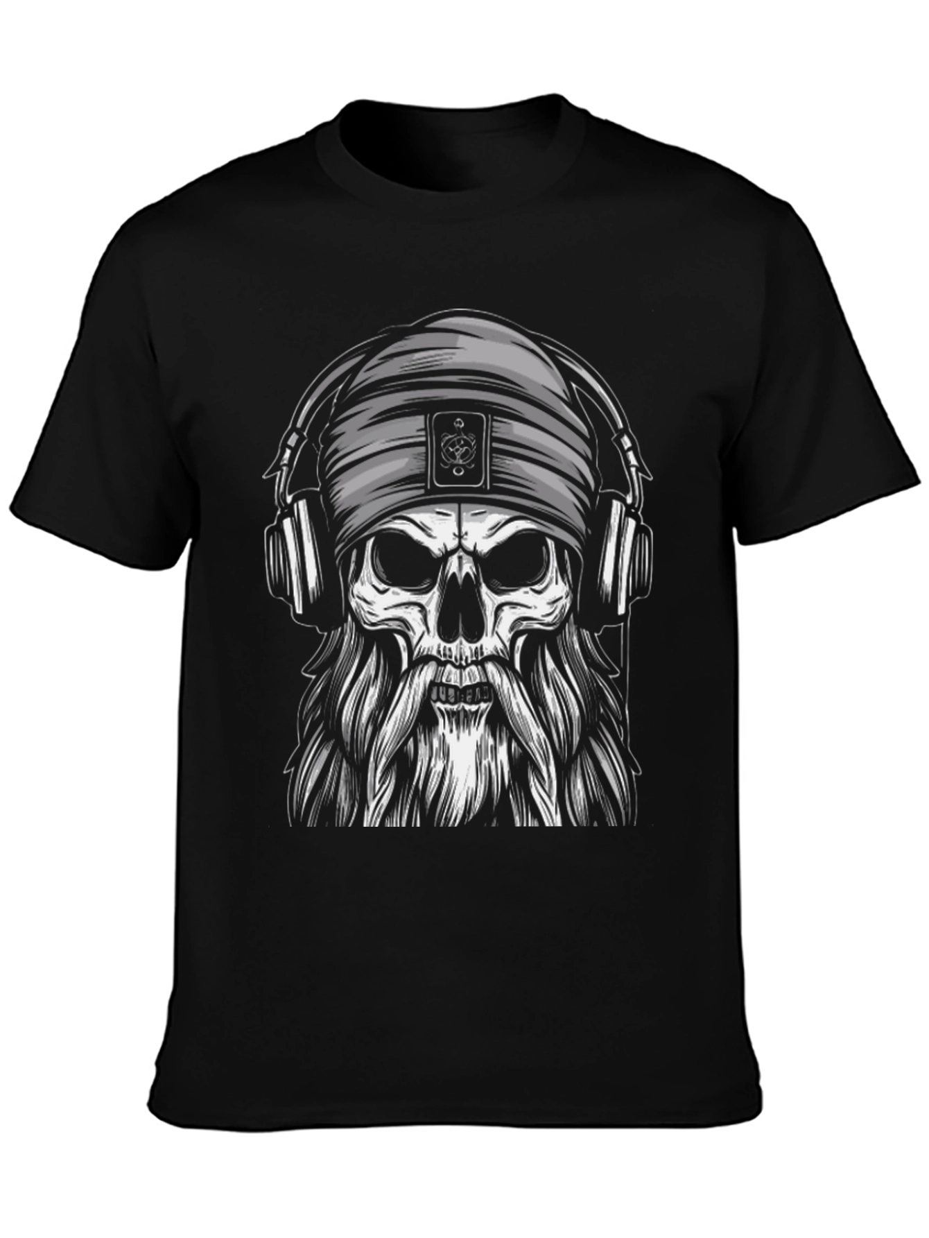 Skull with Headphones Graphic Tee