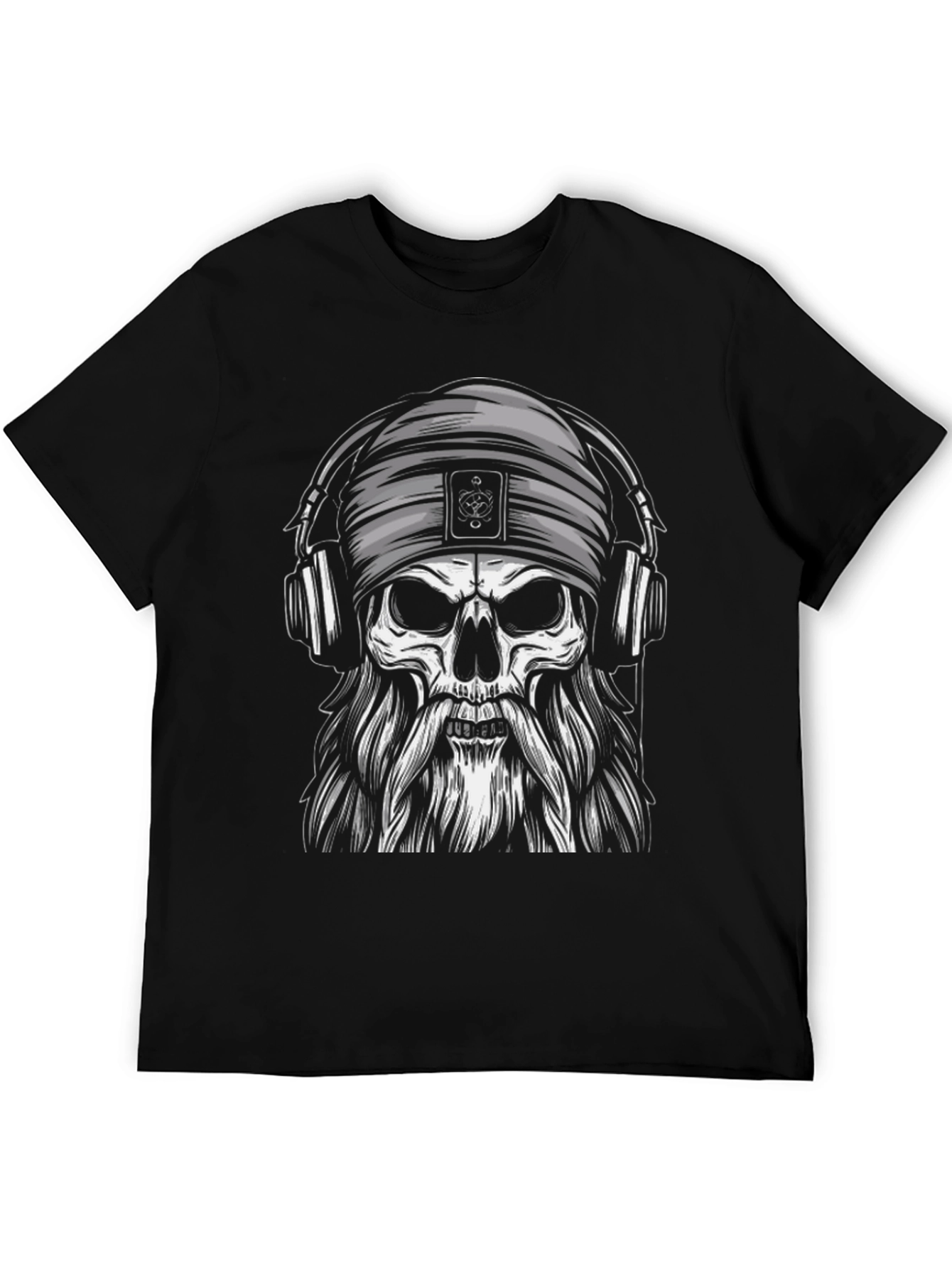 Skull with Headphones Graphic Tee