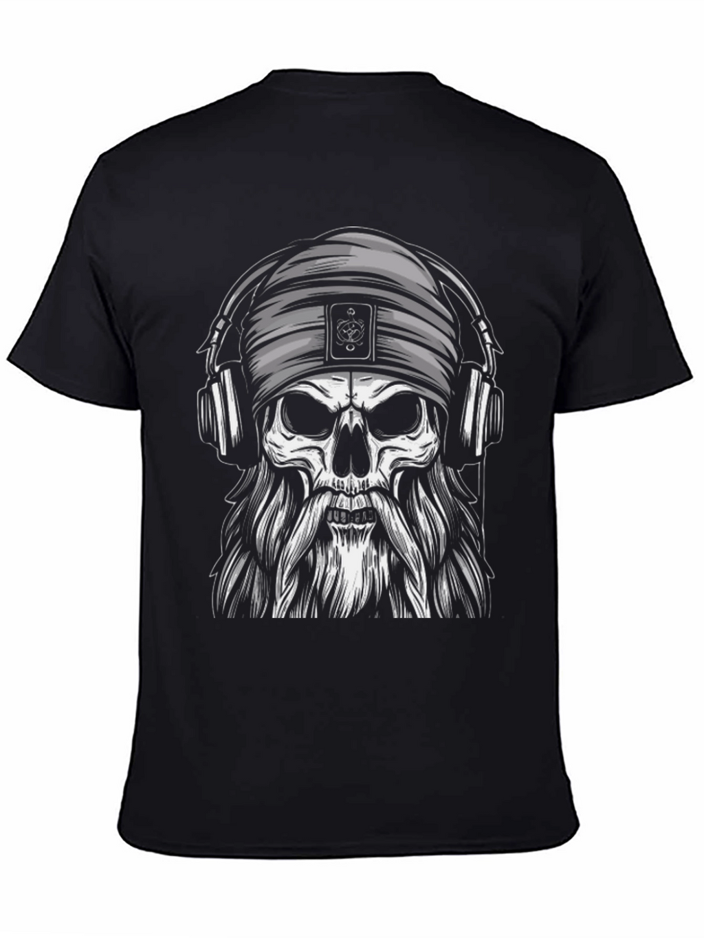 Skull with Headphones Graphic Tee