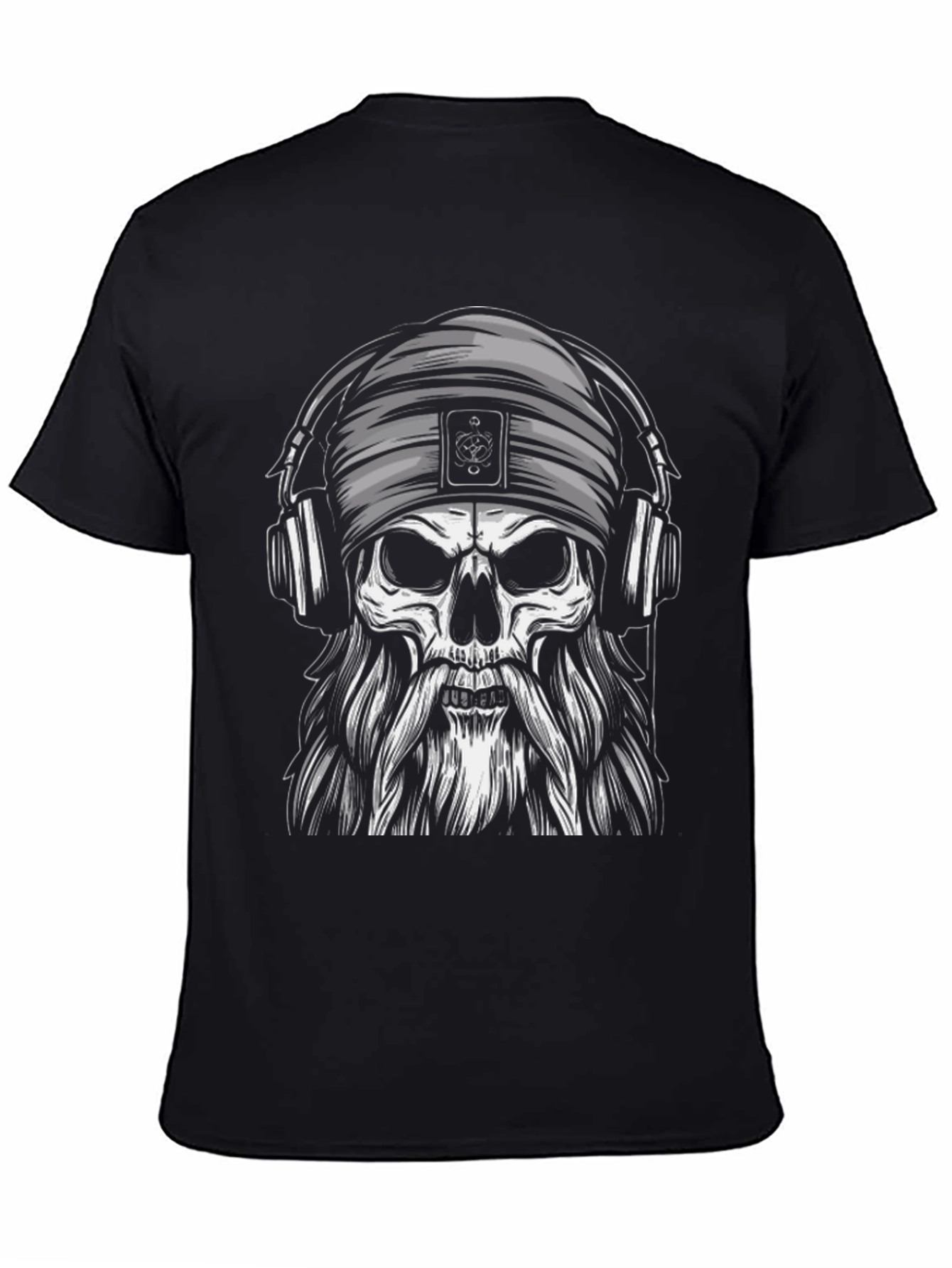 Skull with Headphones Graphic Tee