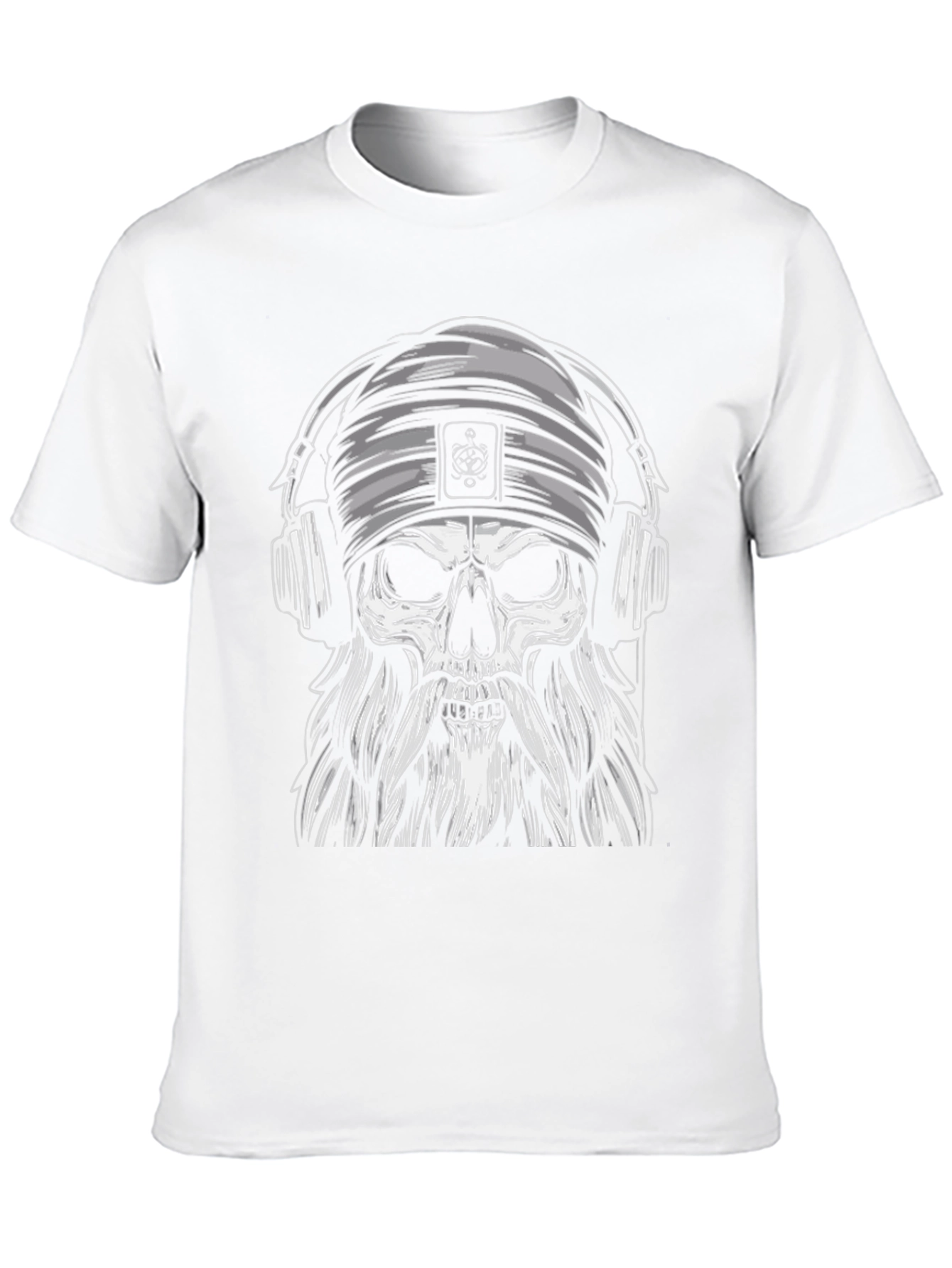 Skull with Headphones Graphic Tee