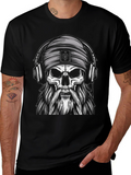 Skull with Headphones Graphic Tee