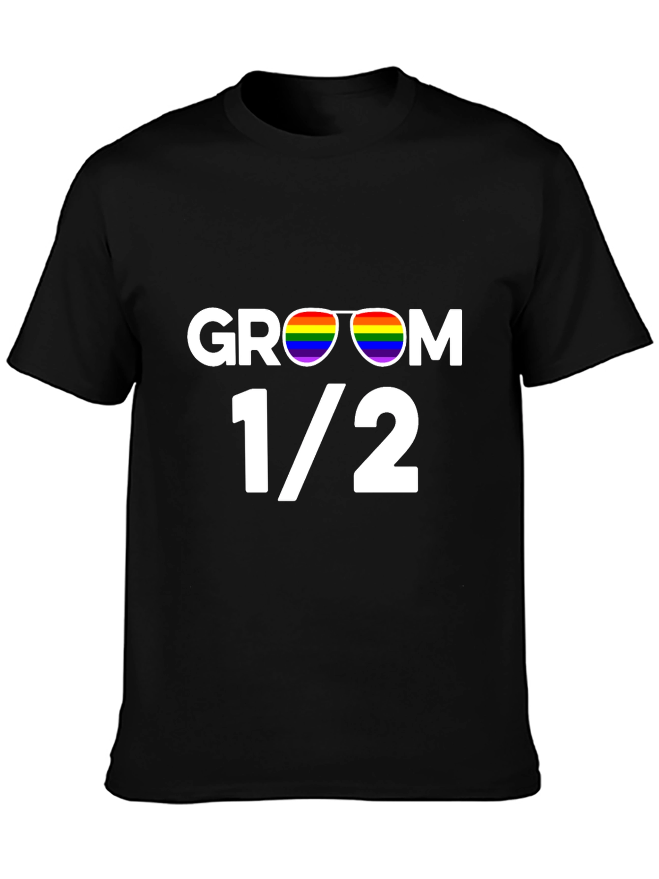 Groom 1/2 Pride T-Shirt - LGBTQ+ Wedding Tee