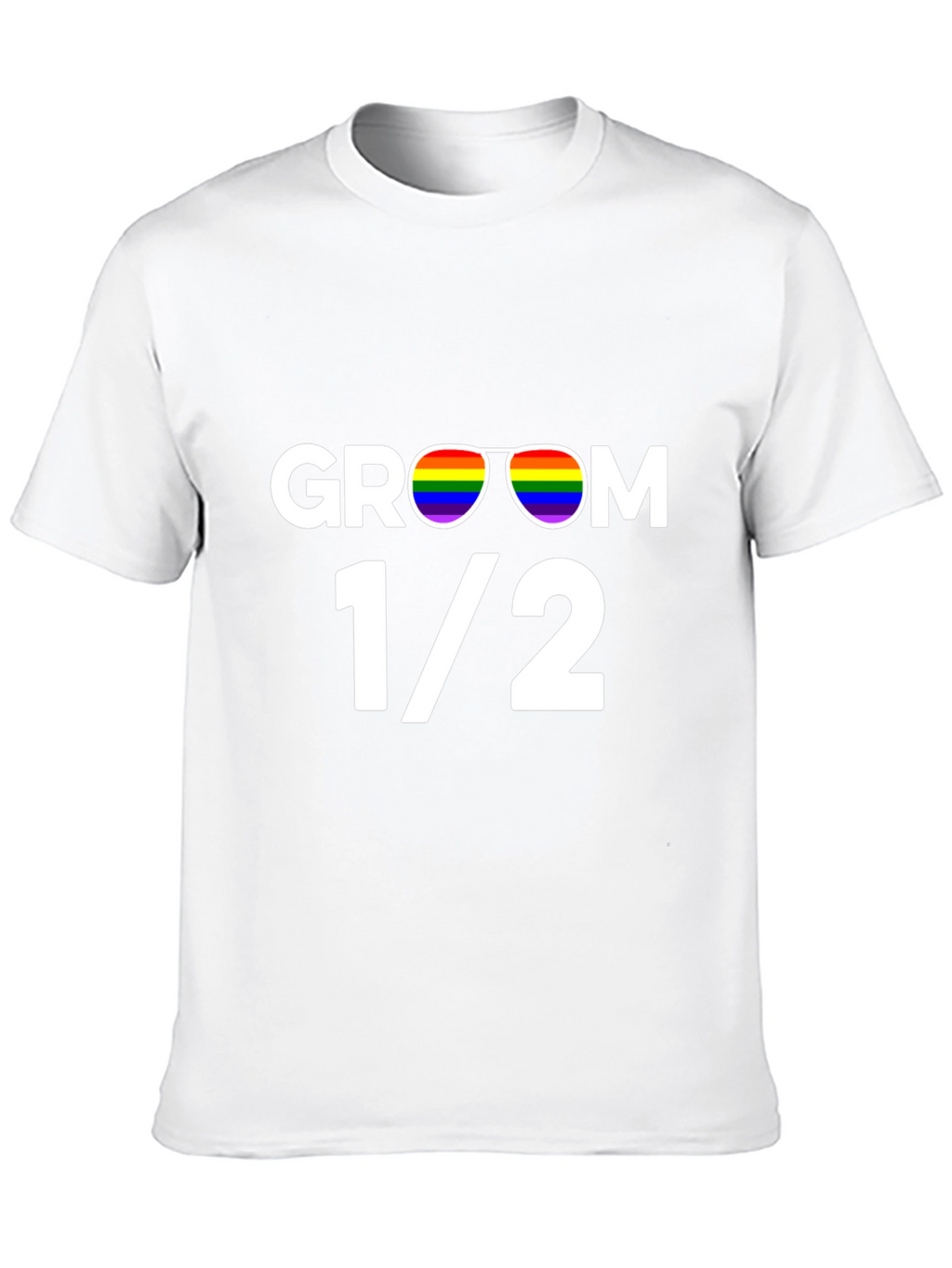 Groom 1/2 Pride T-Shirt - LGBTQ+ Wedding Tee