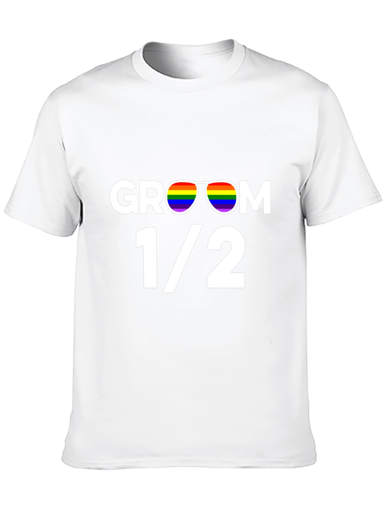 Groom 1/2 Pride T-Shirt - LGBTQ+ Wedding Tee