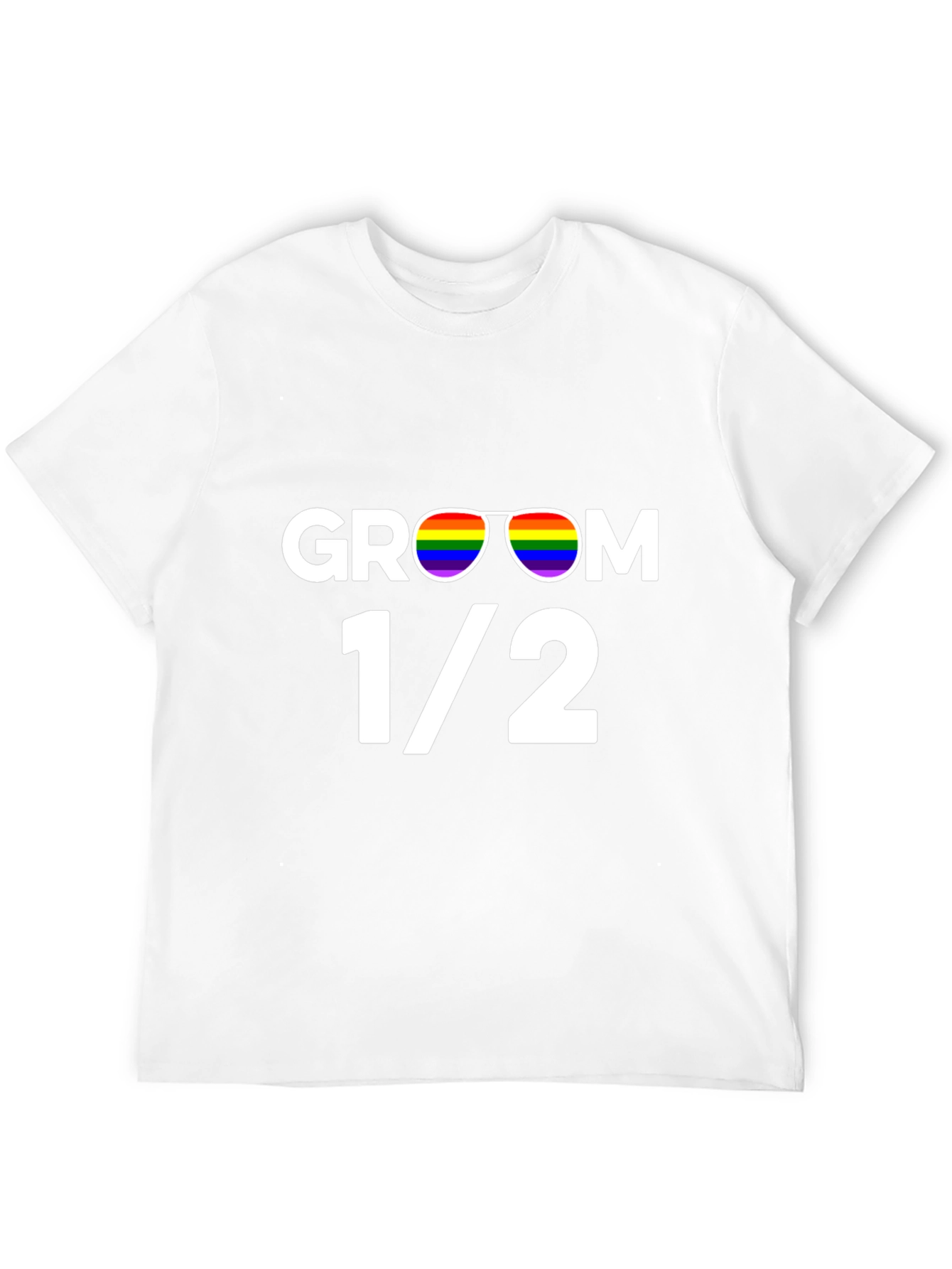 Groom 1/2 Pride T-Shirt - LGBTQ+ Wedding Tee