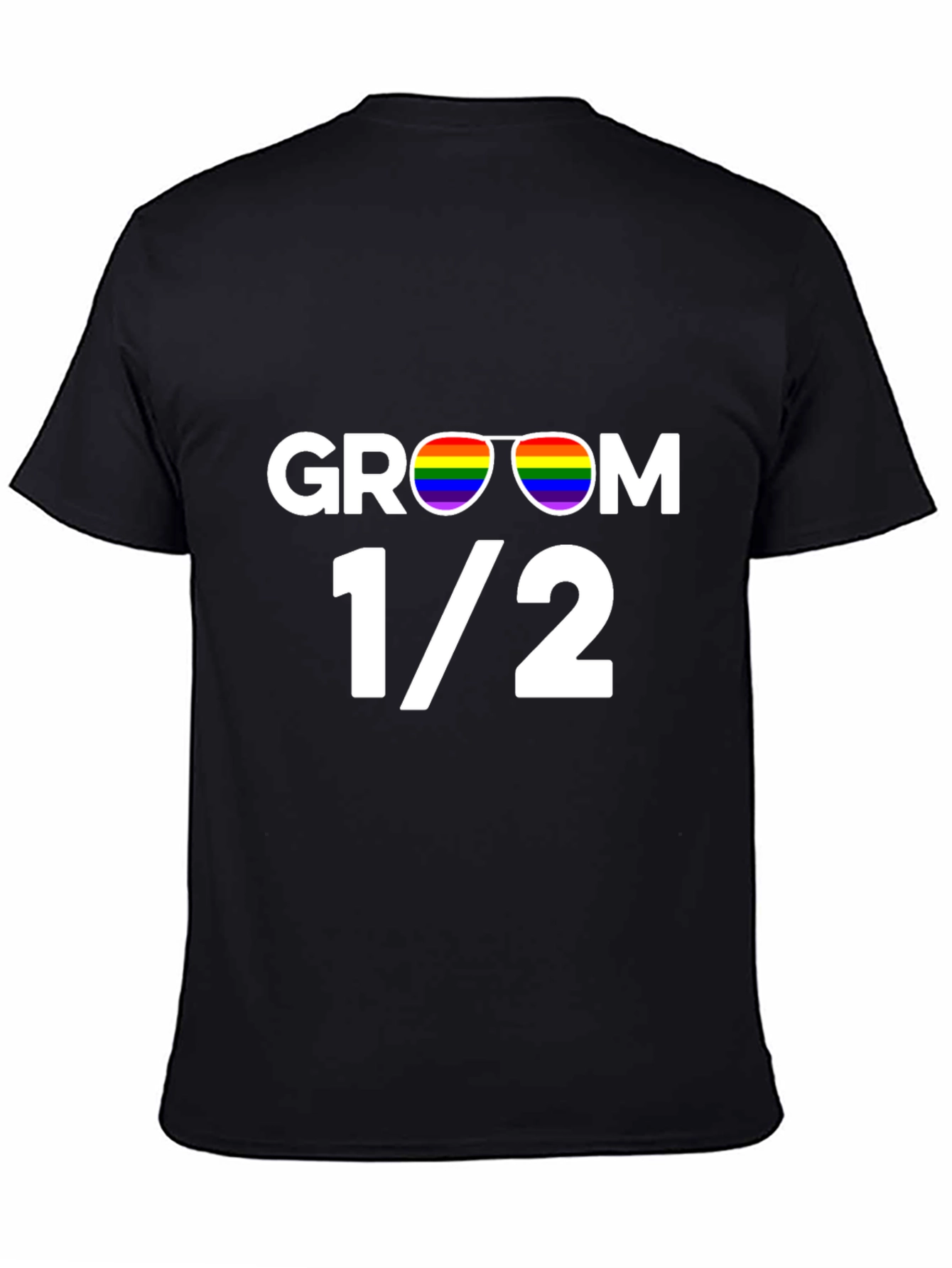 Groom 1/2 Pride T-Shirt - LGBTQ+ Wedding Tee