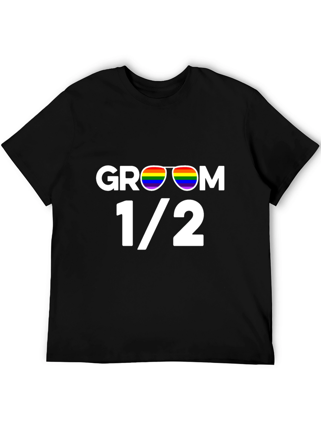 Groom 1/2 Pride T-Shirt - LGBTQ+ Wedding Tee