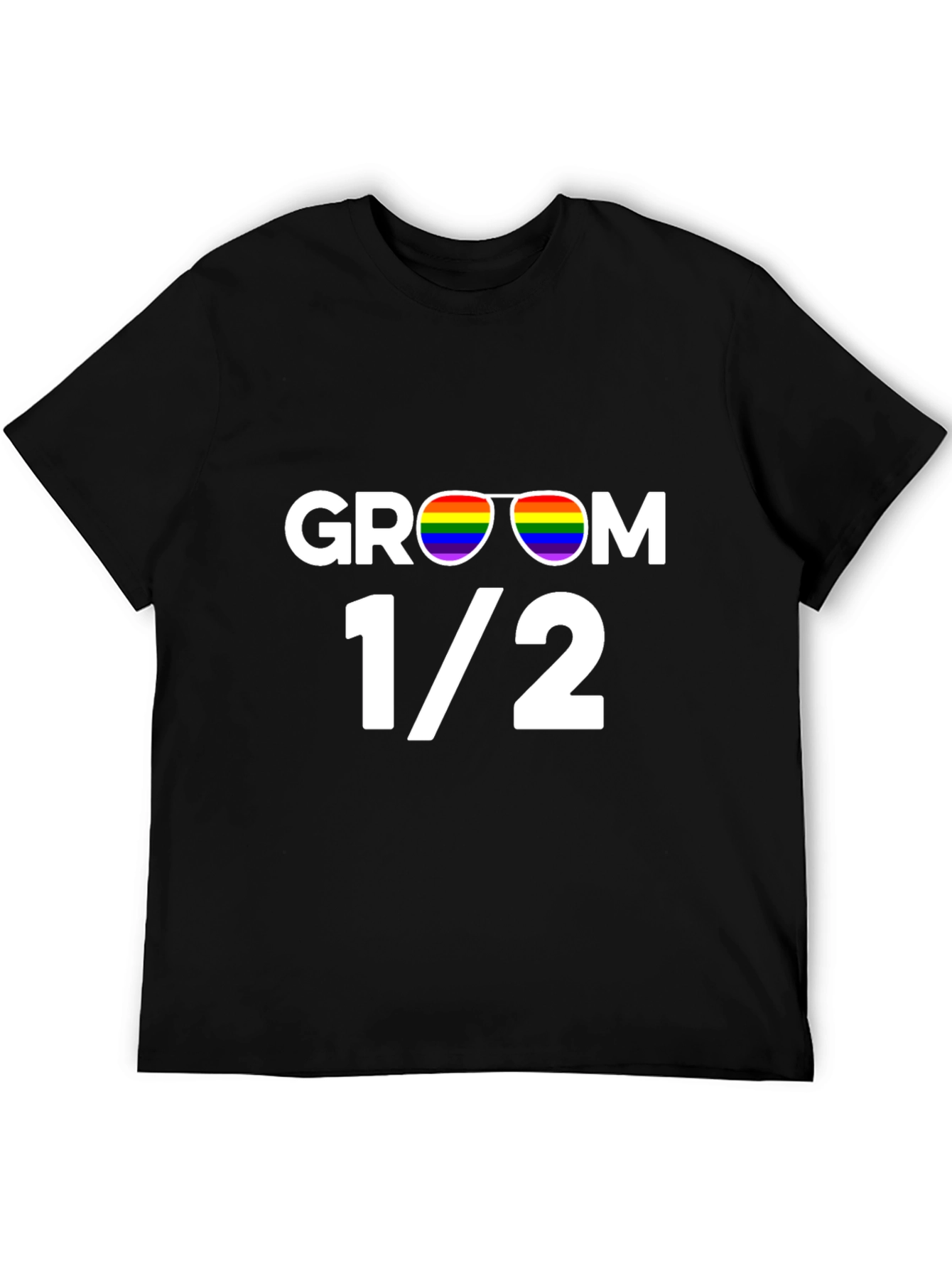 Groom 1/2 Pride T-Shirt - LGBTQ+ Wedding Tee