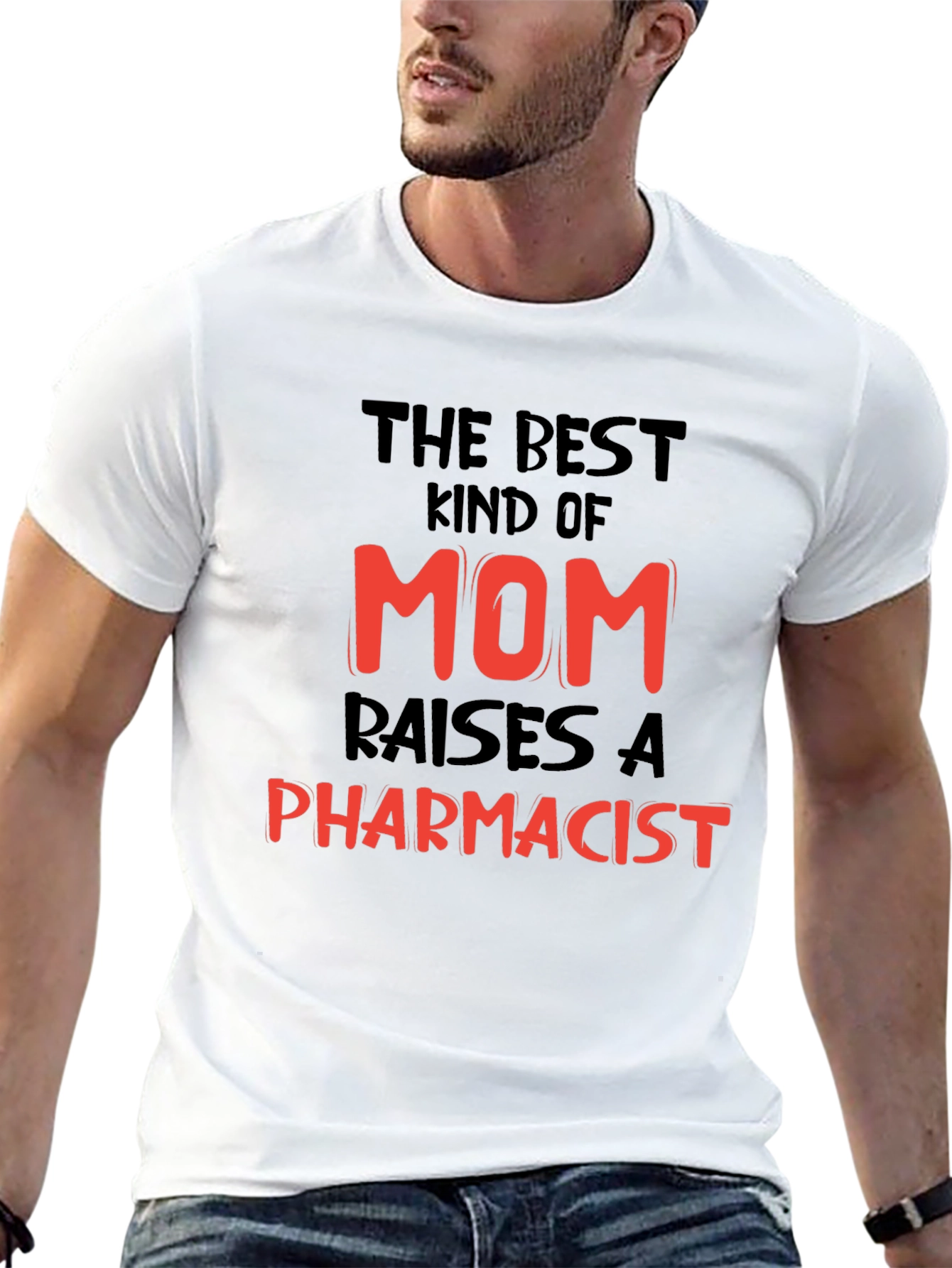 Best Kind of Mom Raises a Pharmacist Black T-Shirt