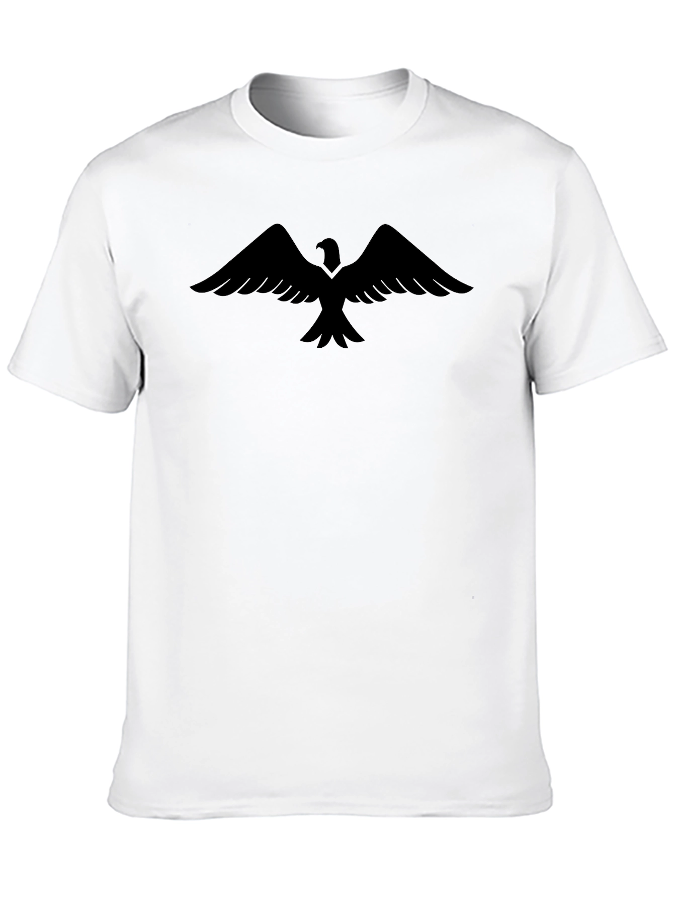 Mens Black T-Shirt with Bird Graphic