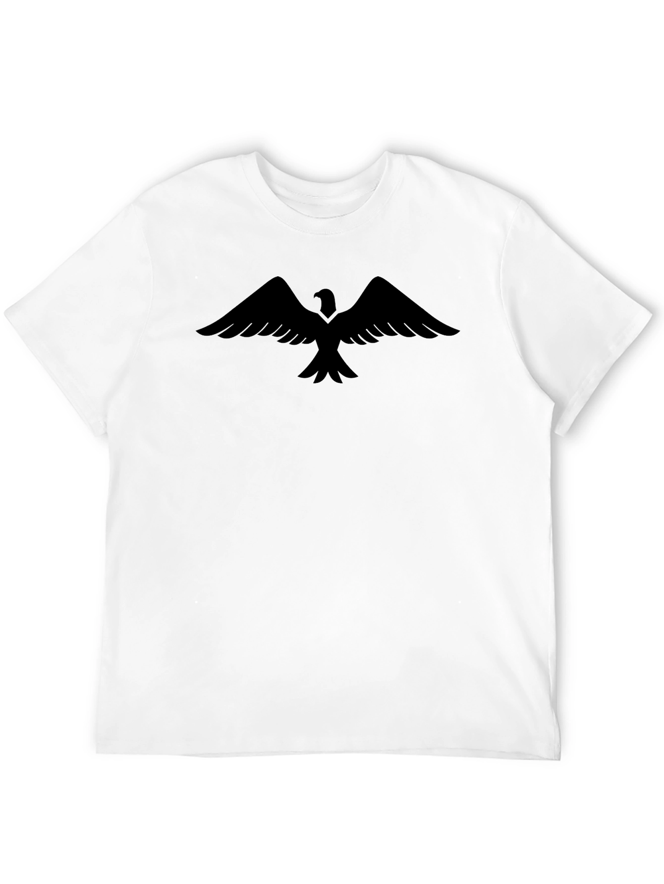 Mens Black T-Shirt with Bird Graphic