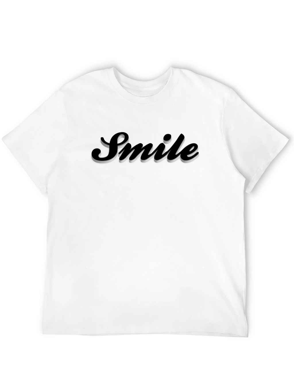 Smile Graphic Black T-Shirt - Trendy Casual Wear