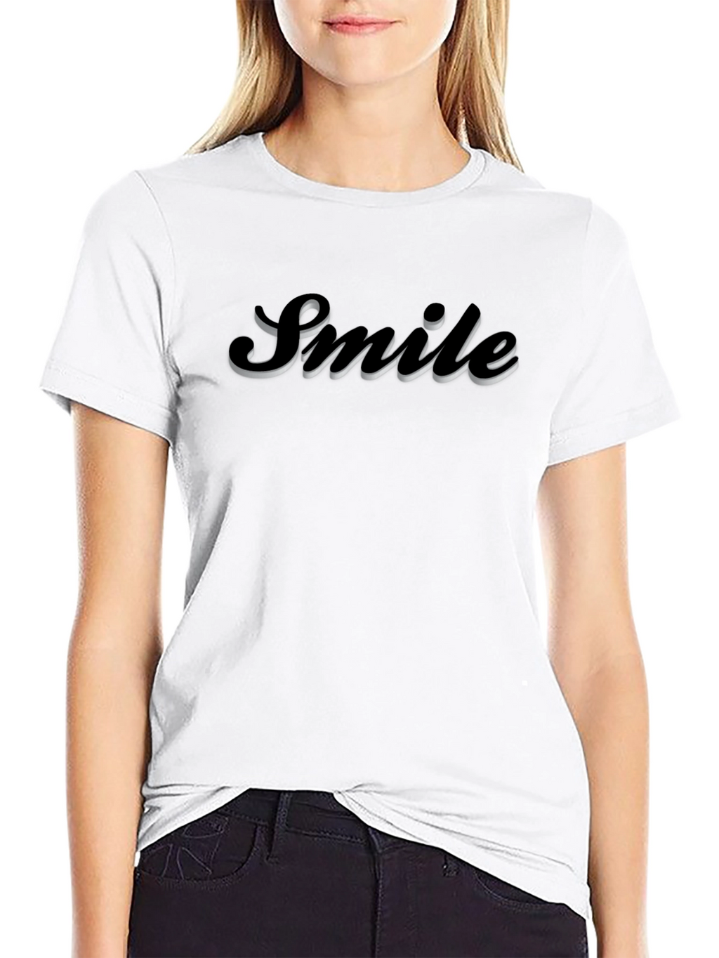 Smile Graphic Black T-Shirt - Trendy Casual Wear