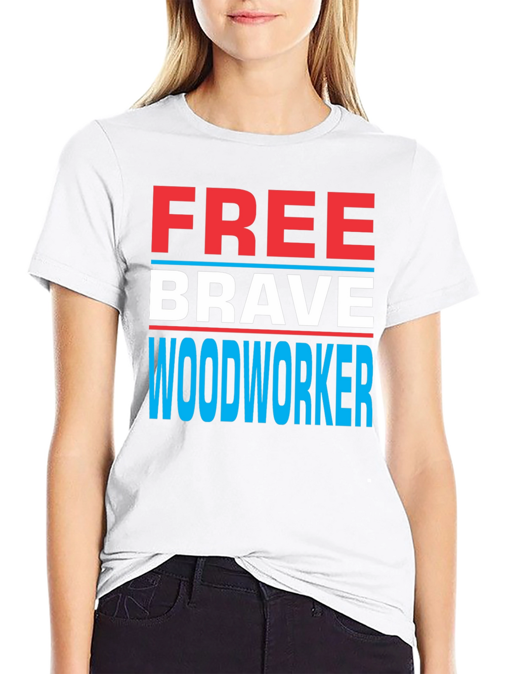 Free Brave Woodworker Graphic T-Shirt