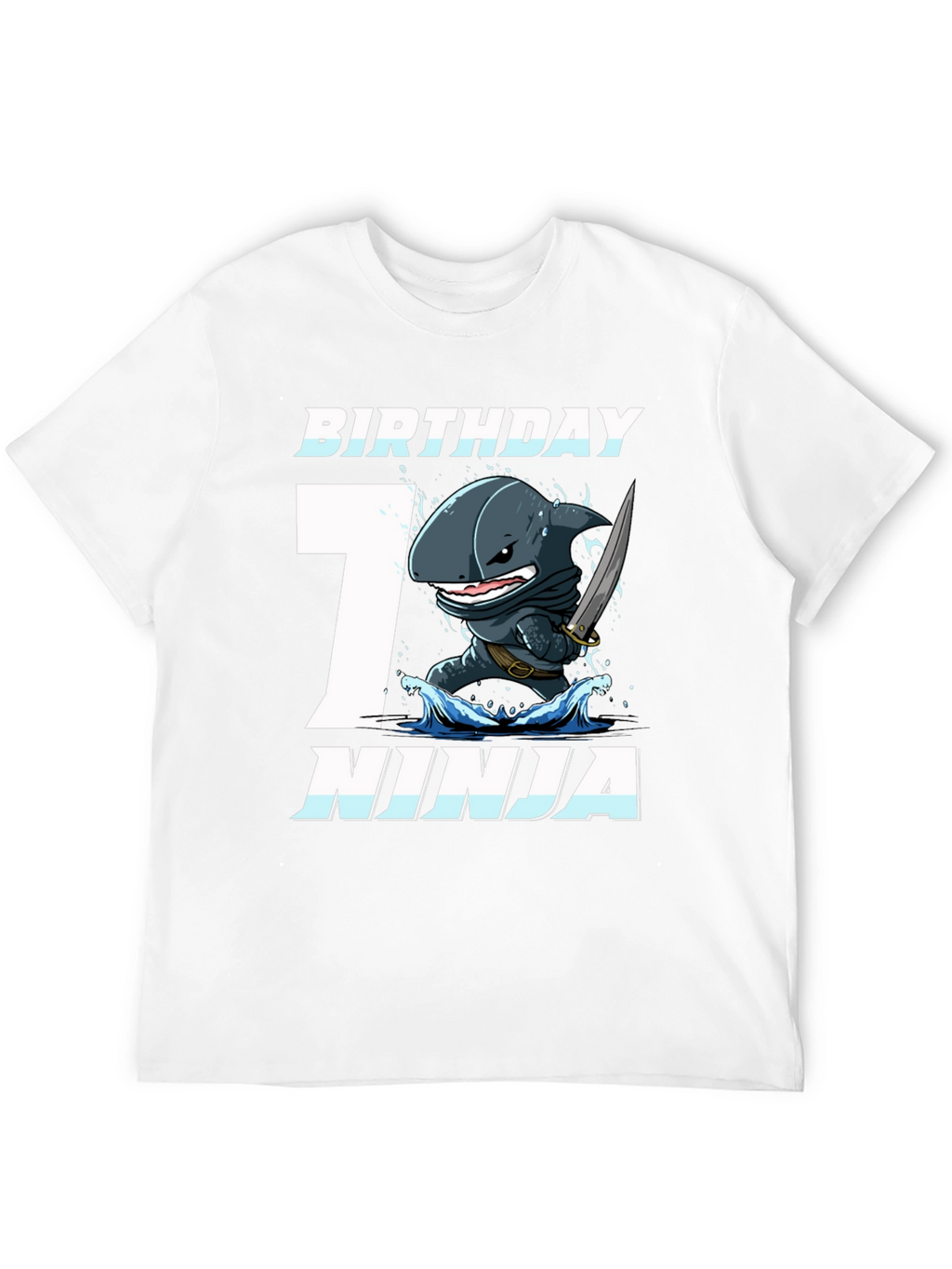 Birthday Shark Ninja 7th Birthday T-Shirt